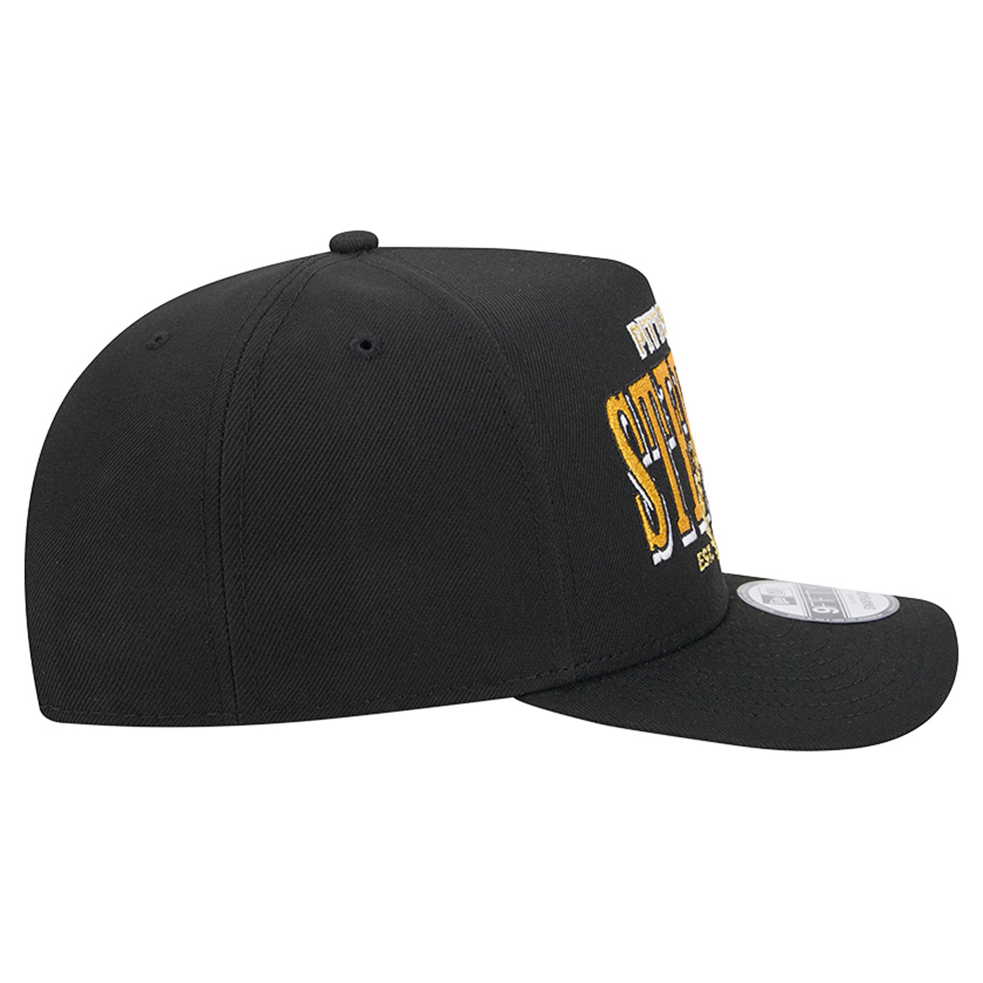 Casquette snapback New Era 9FIFTY Laurel A-Frame noire Pittsburgh Steelers pour homme