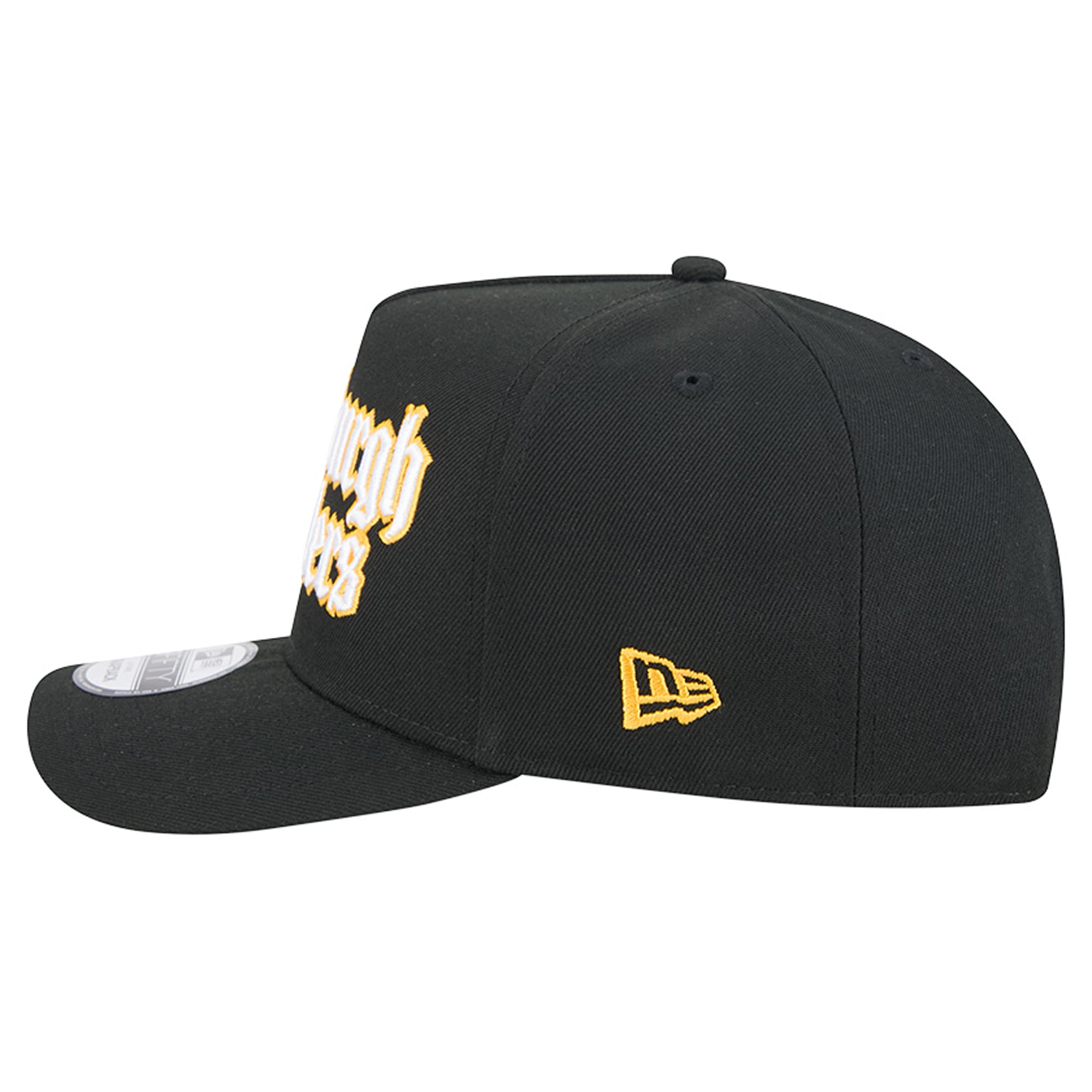 Men's New Era Black Pittsburgh Steelers Proud A-Frame 9FIFTY Snapback Hat