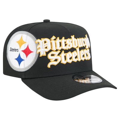 Pittsburgh Steelers New Era Proud A-Frame 9FIFTY Snapback Hat - Black