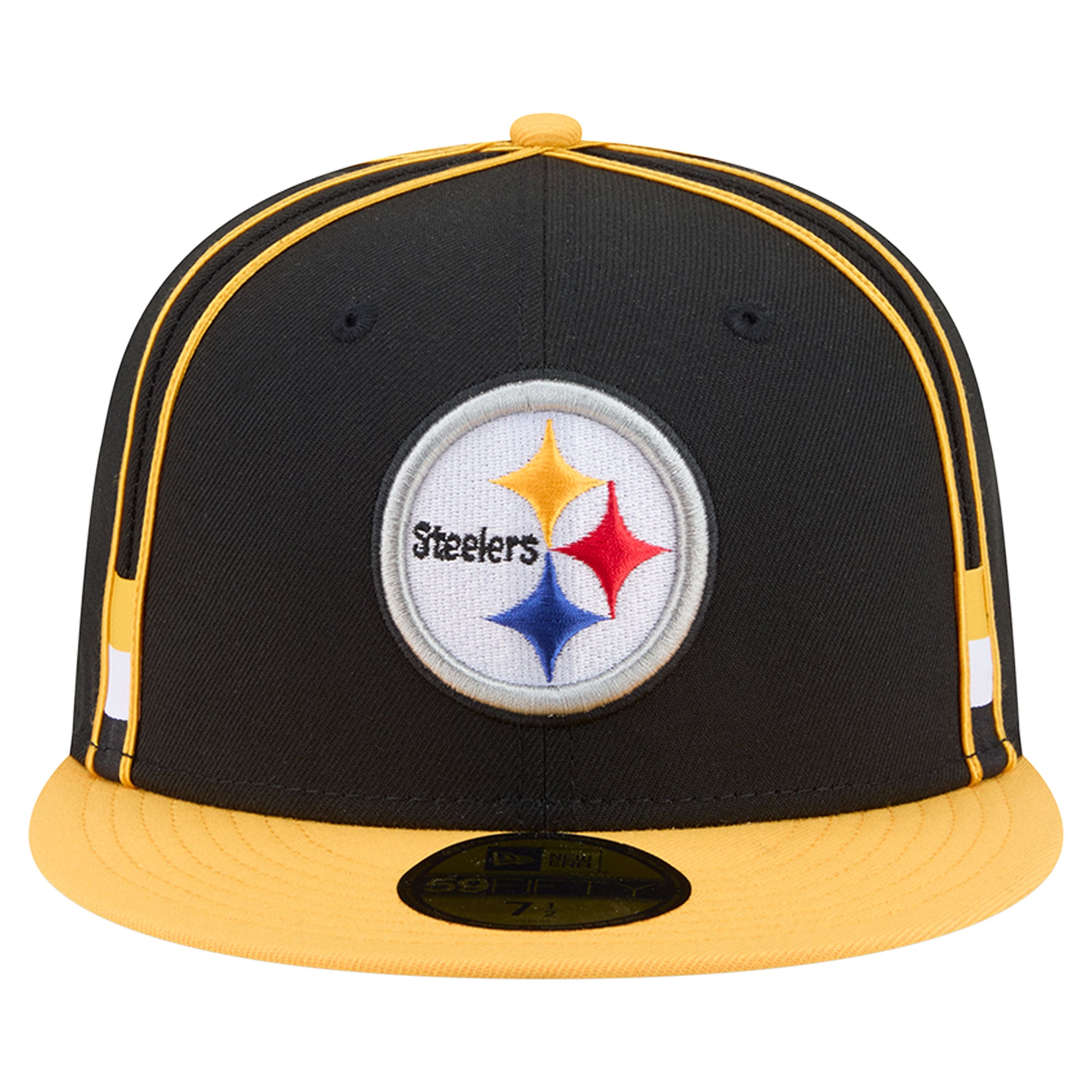 Men's New Era Black Pittsburgh Steelers Soutache 59FIFTY Fitted Hat