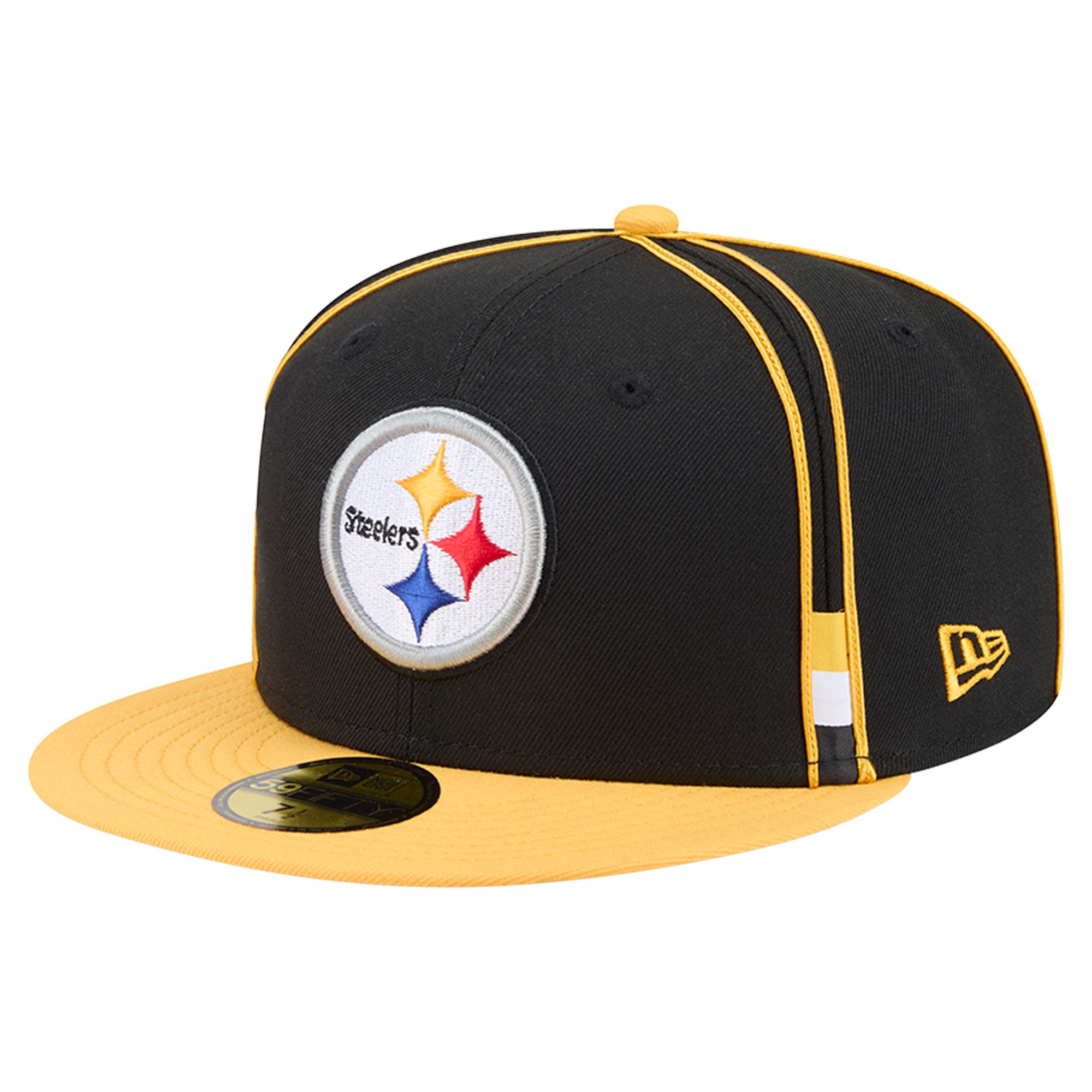 Men's New Era Black Pittsburgh Steelers Soutache 59FIFTY Fitted Hat