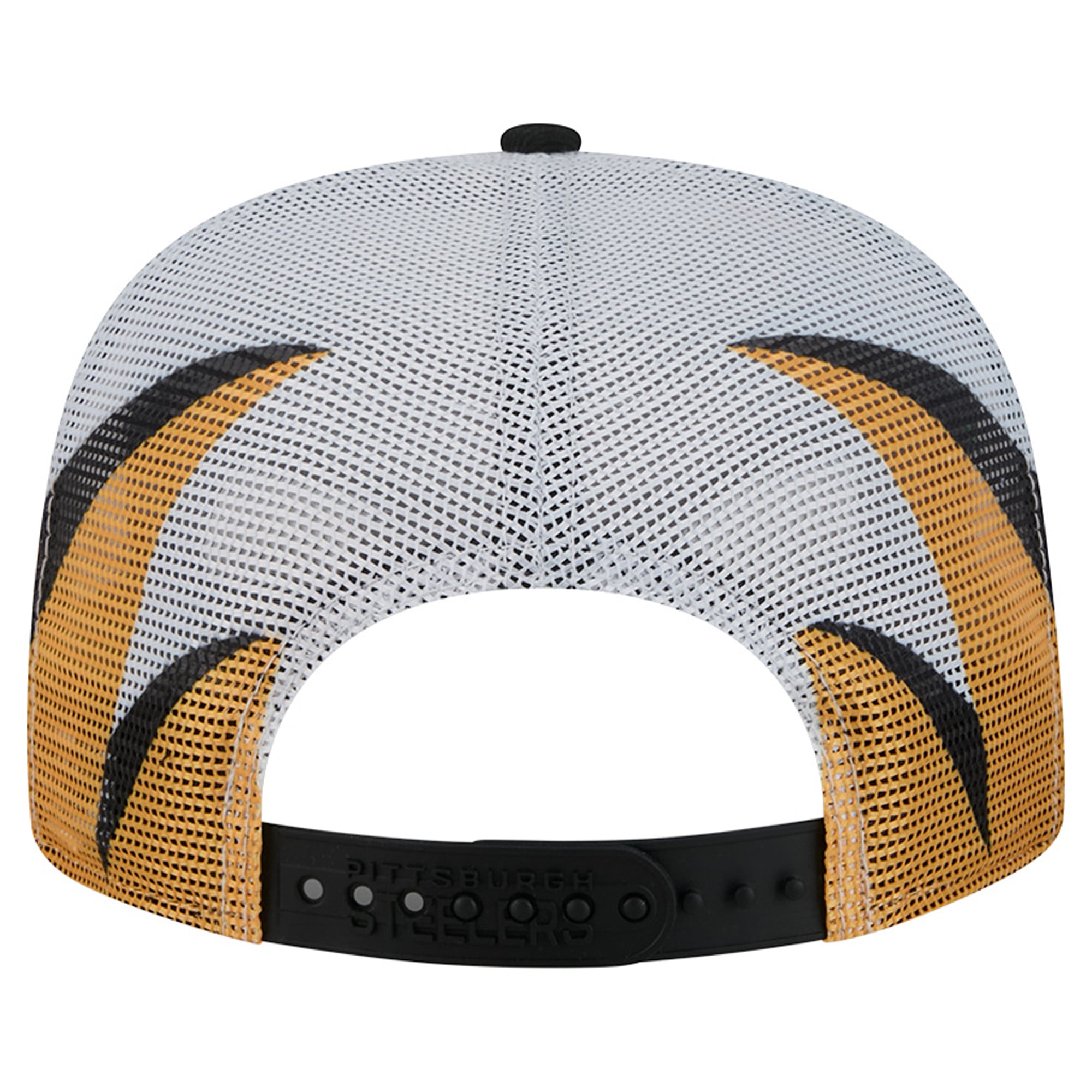 Casquette trucker New Era 9FIFTY Snapback noire et dorée Pittsburgh Steelers pour homme