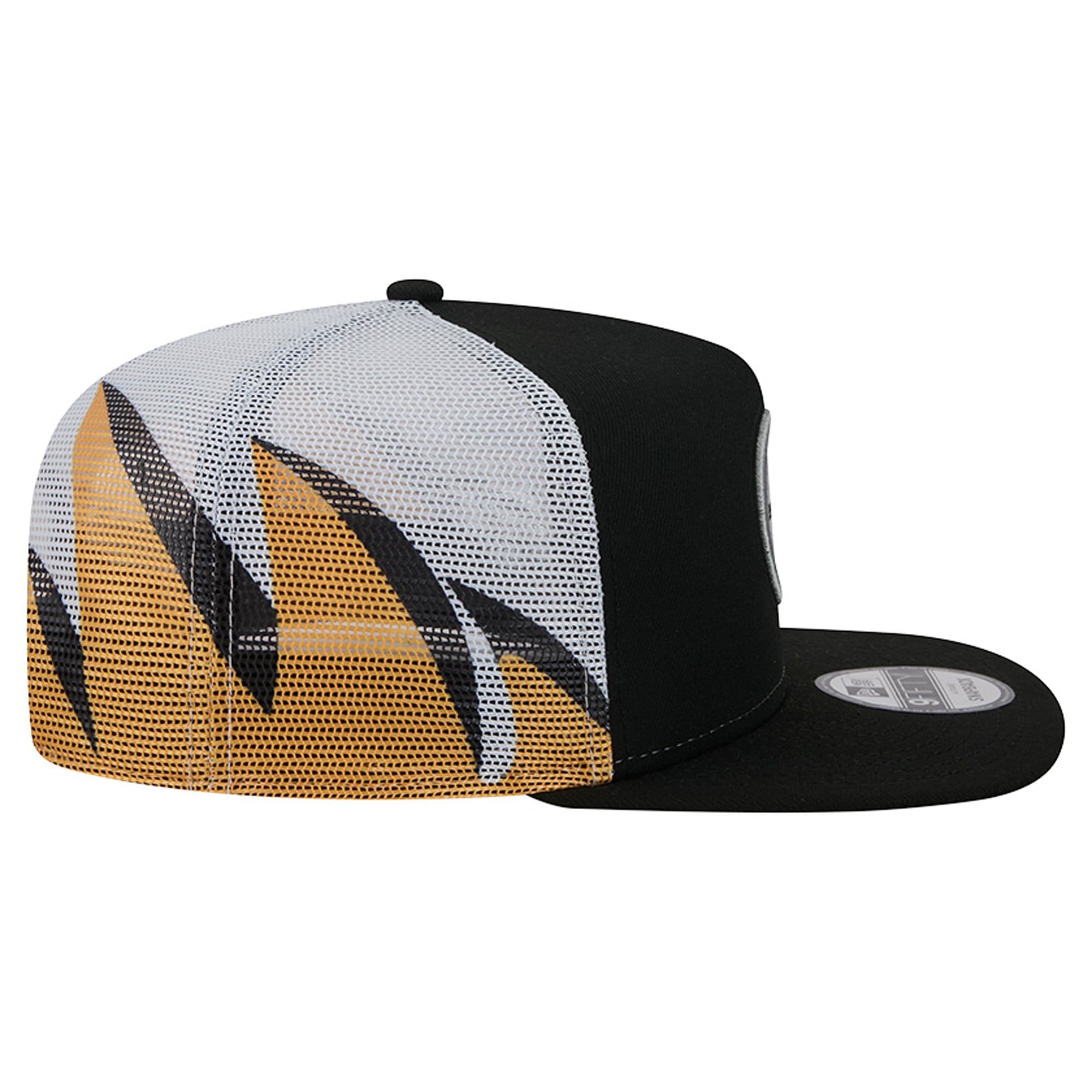Casquette trucker New Era 9FIFTY Snapback noire et dorée Pittsburgh Steelers pour homme