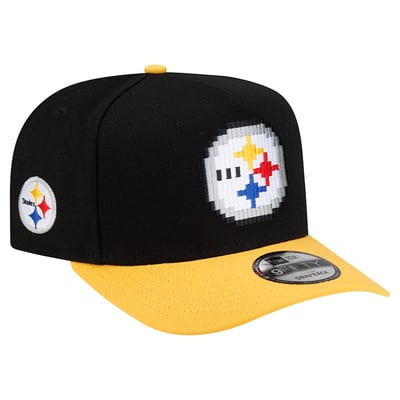 Pittsburgh Steelers New Era Pixel A-Frame 9FIFTY Snapback Hat - Black/Gold