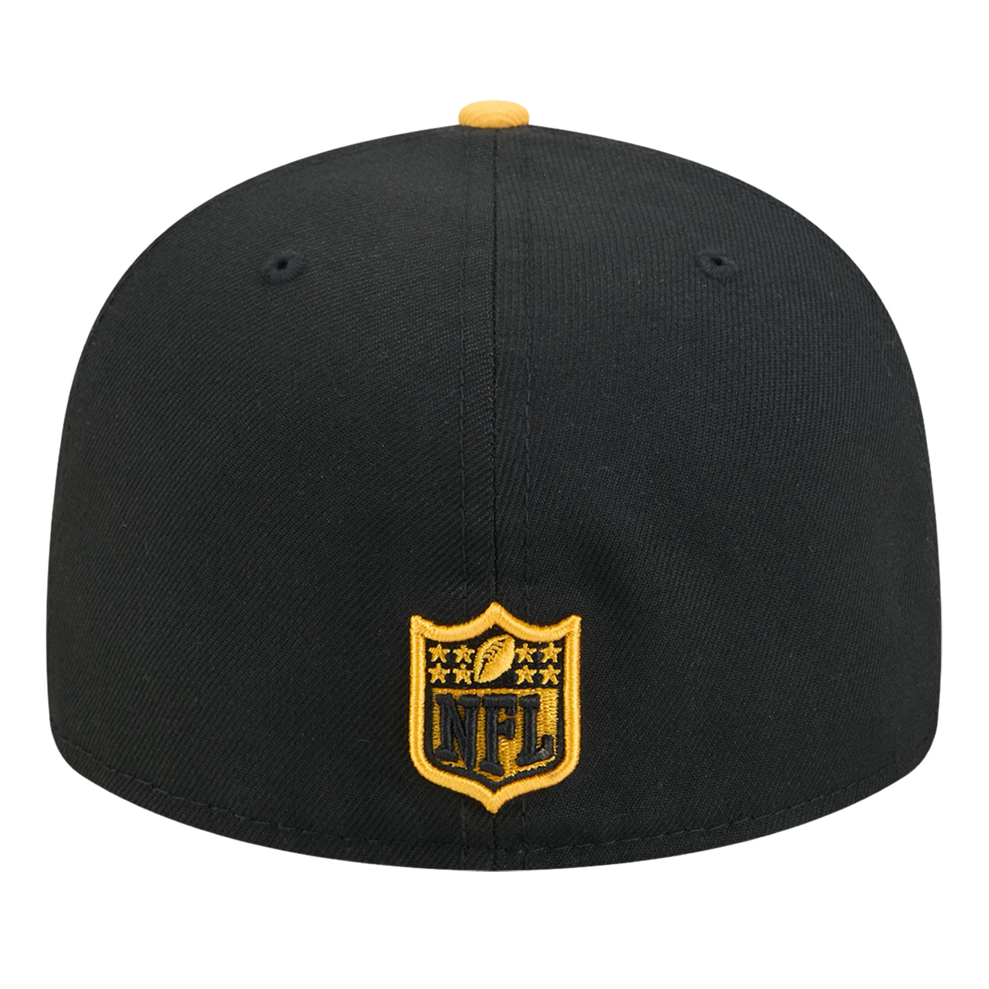 Men's New Era Black/Gold Pittsburgh Steelers Pixel Curved 59FIFTY Fitted Hat