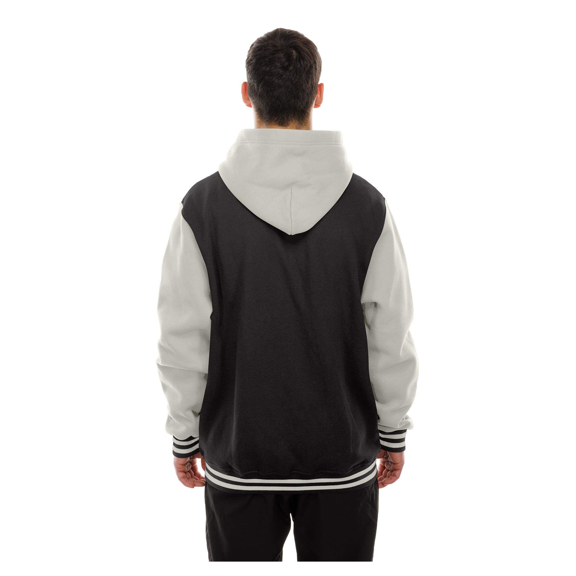 Veste polaire à capuche New Era noire et grise Pittsburgh Steelers pour homme, fermeture boutons-pression.