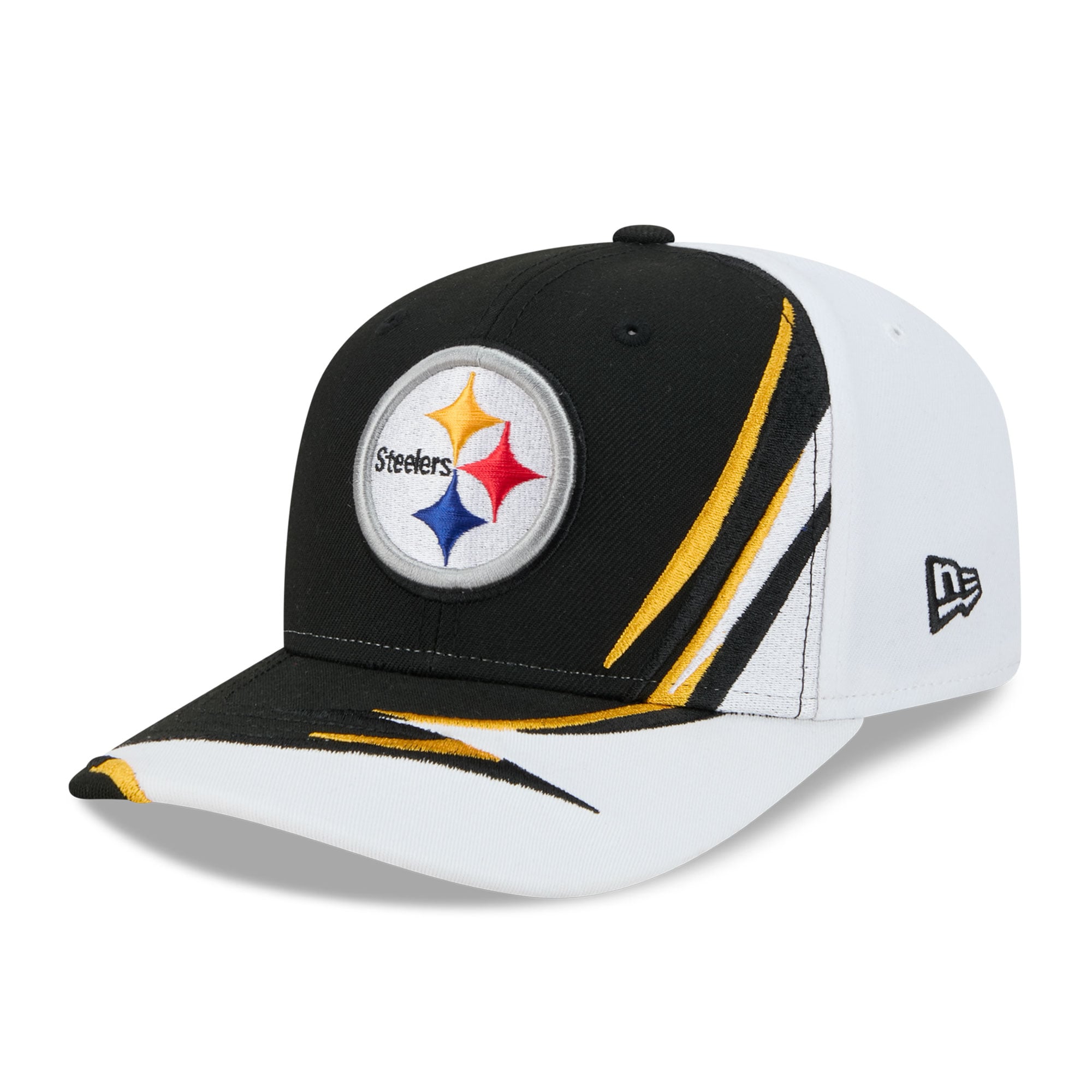 Casquette ajustable New Era noire et blanche Pittsburgh Steelers 9SEVENTY pour homme