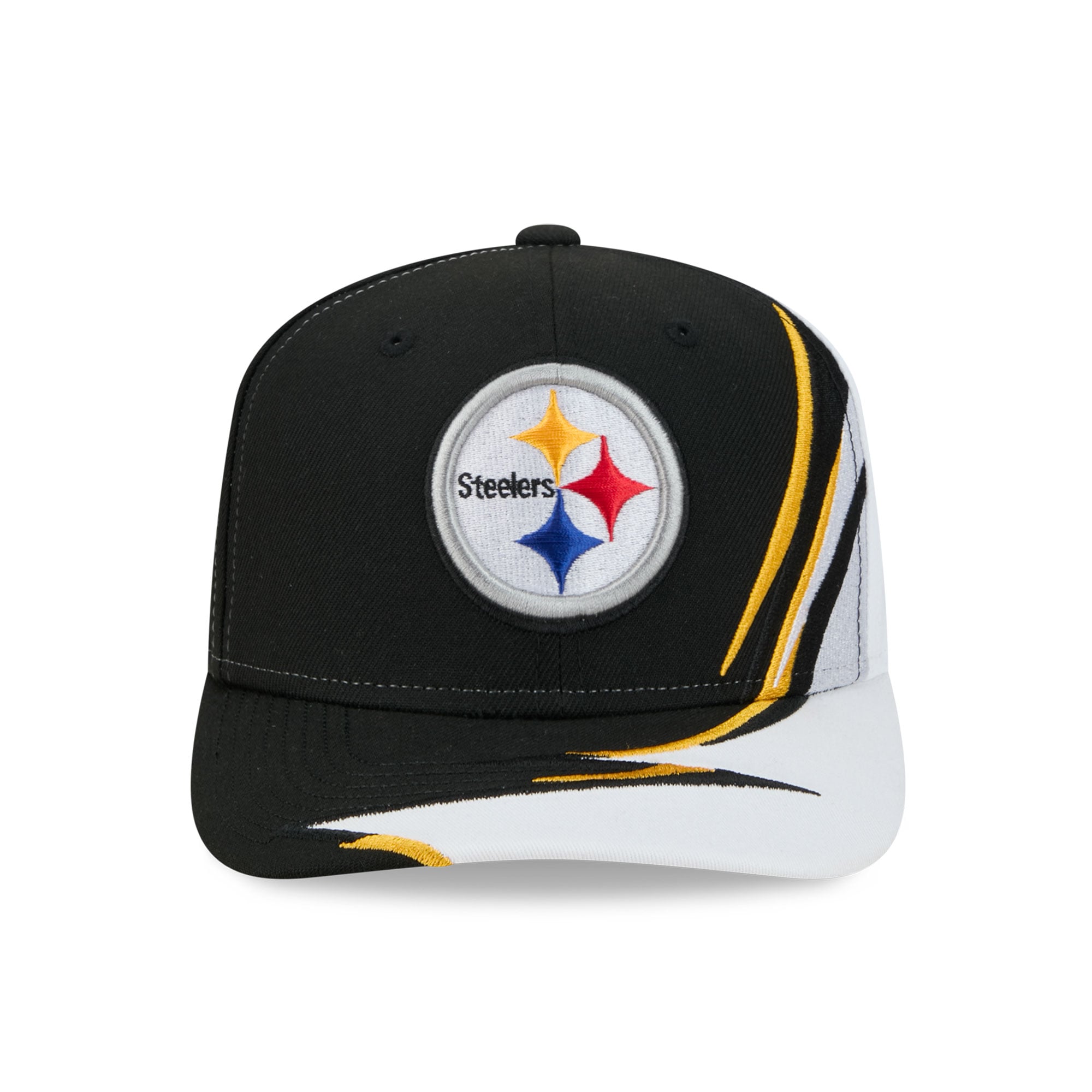 Casquette ajustable New Era noire et blanche Pittsburgh Steelers 9SEVENTY pour homme