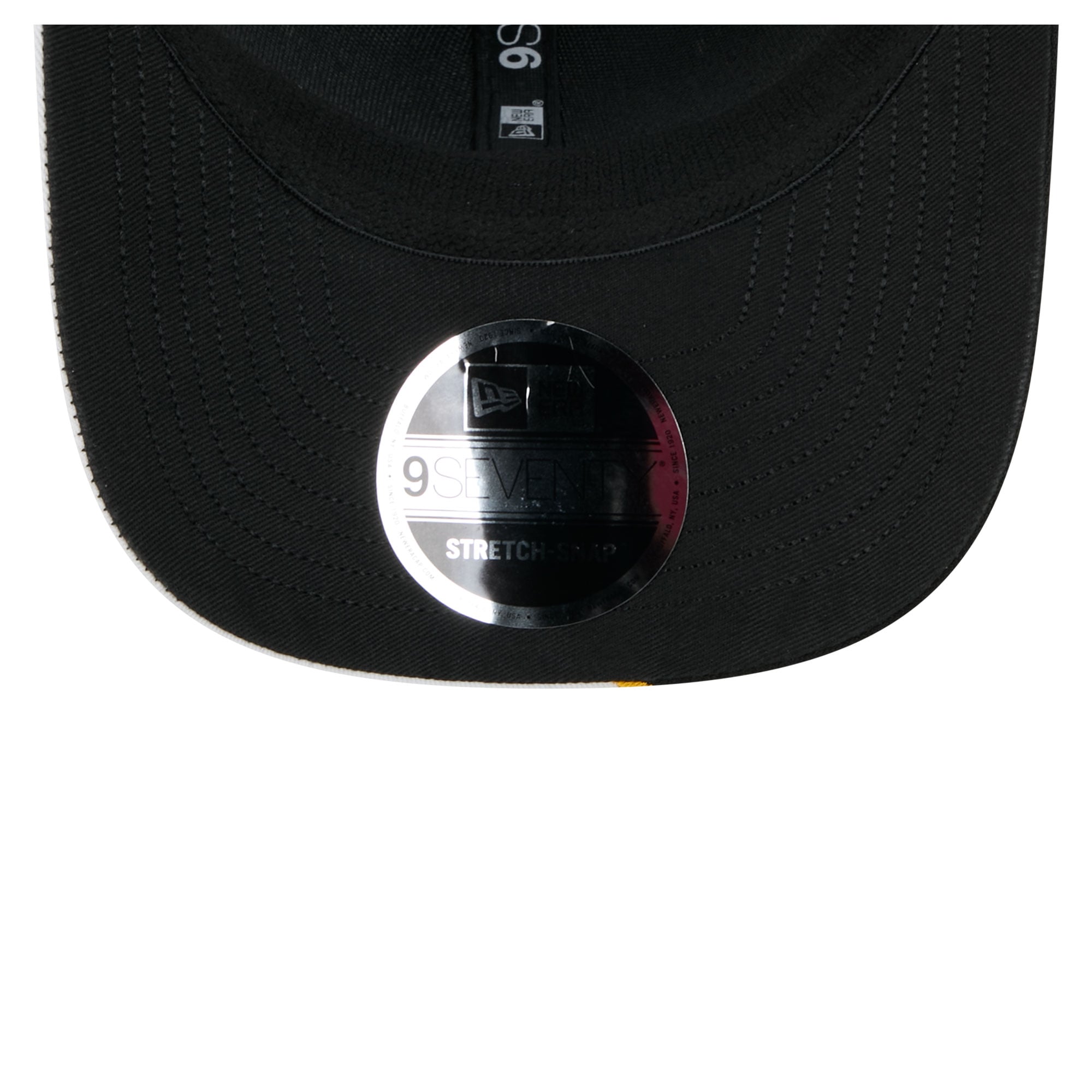 Casquette ajustable New Era noire et blanche Pittsburgh Steelers 9SEVENTY pour homme