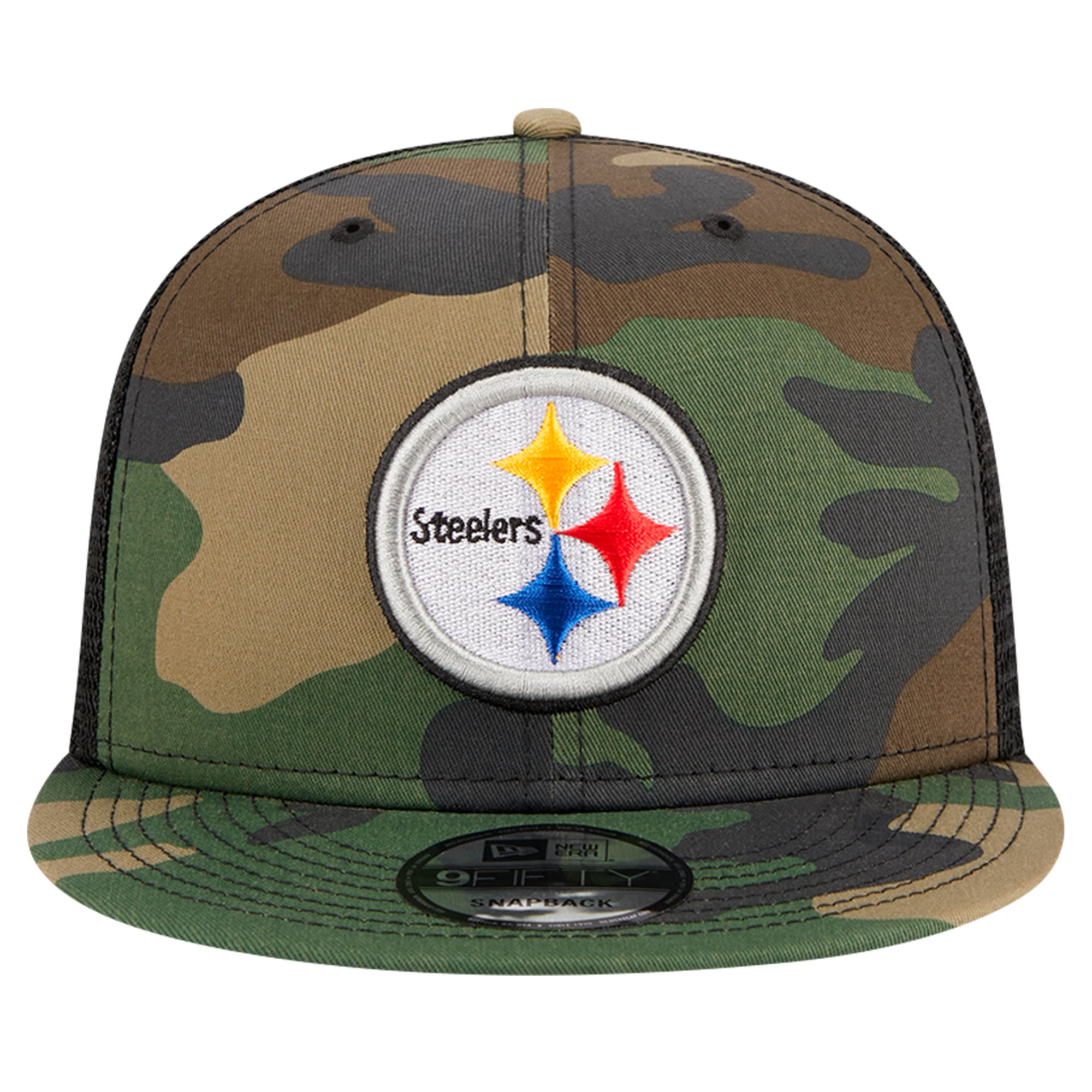 Casquette à visière rabattable 9FIFTY à motif camouflage des Pittsburgh Steelers de New Era pour homme
