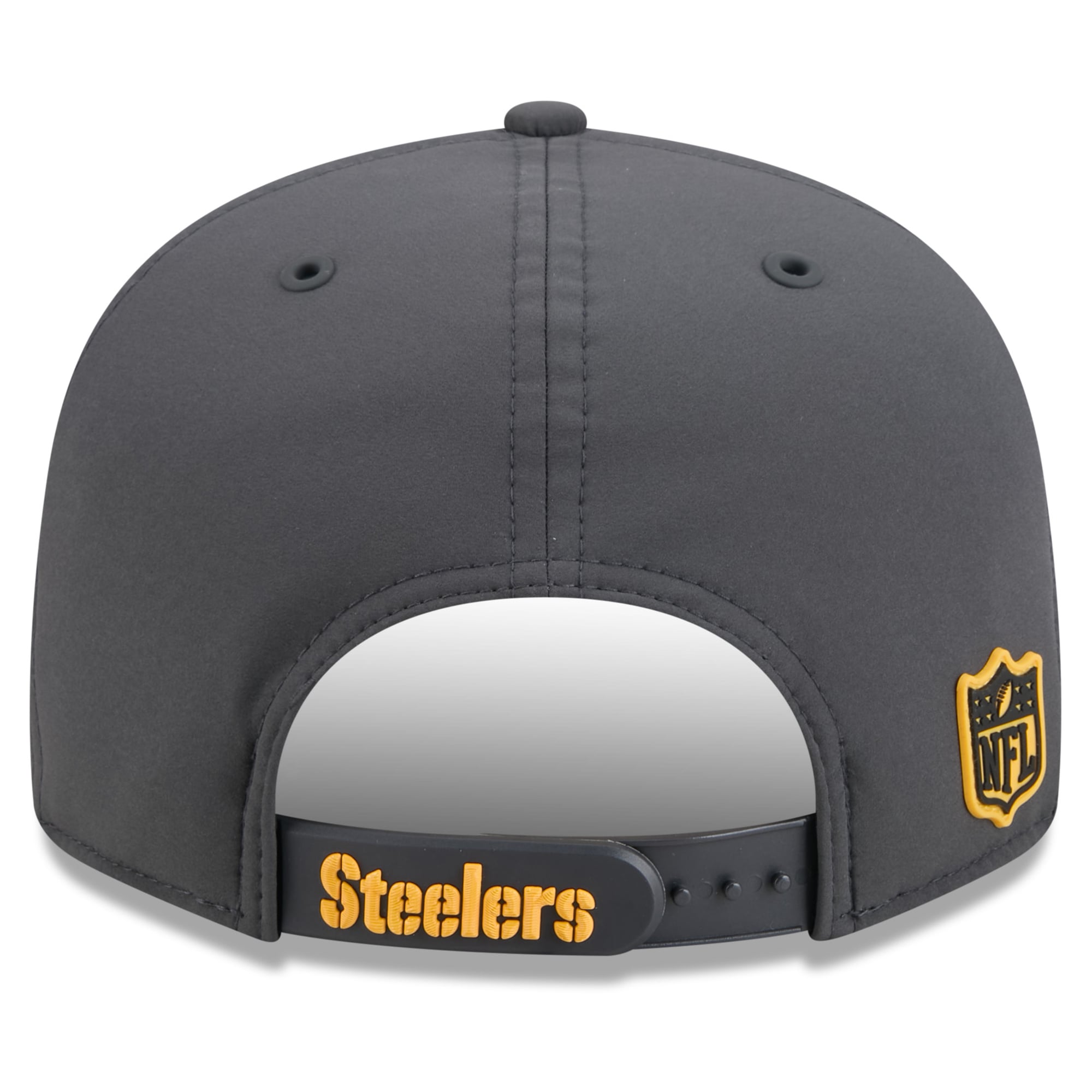 Casquette snapback New Era 9FIFTY pour homme, couleur anthracite, Pittsburgh Steelers 2026, idéale pour les temps froids.