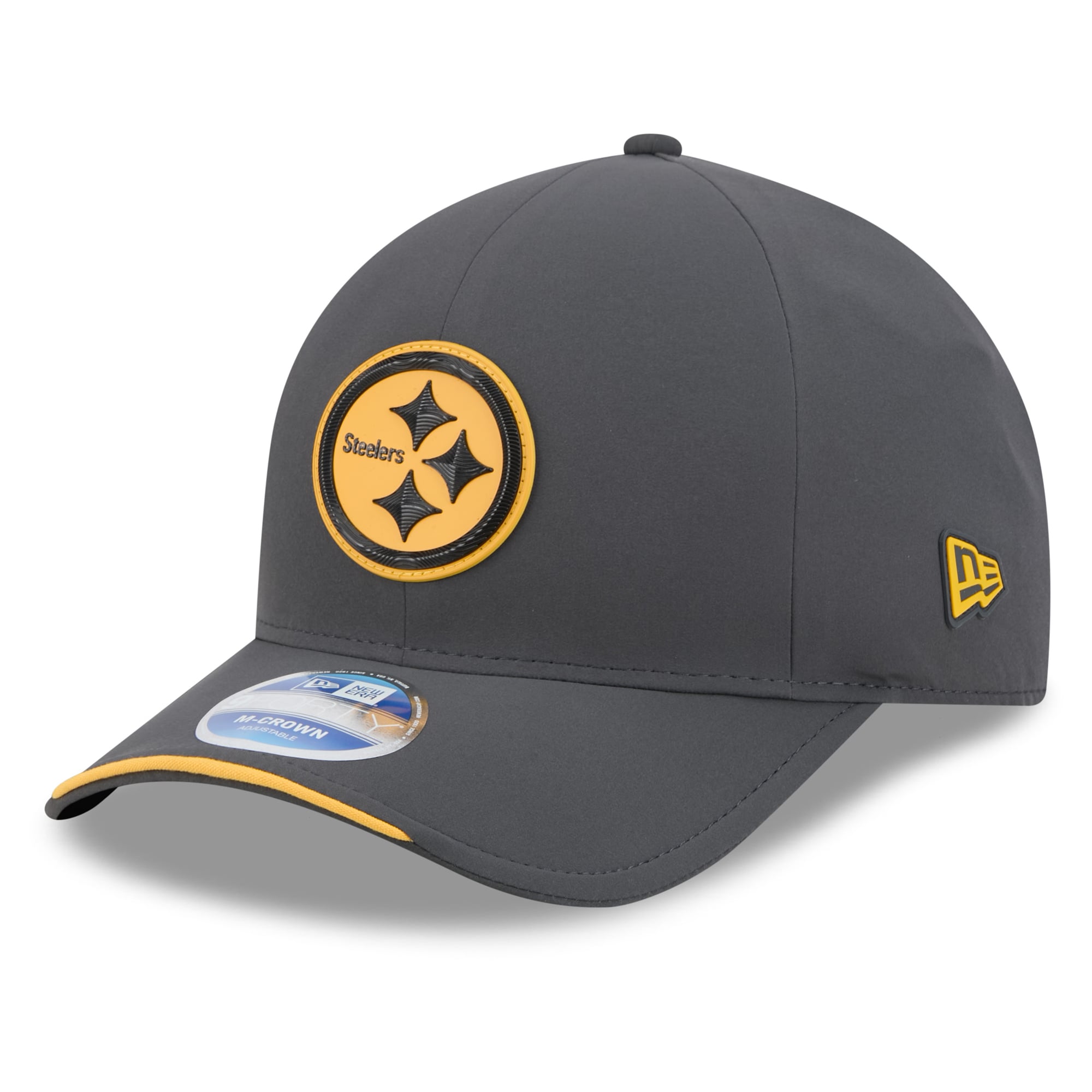 Men's New Era Charcoal Pittsburgh Steelers 2026 Sideline Cold Weather  9FORTY M-Crown Adjustable Hat