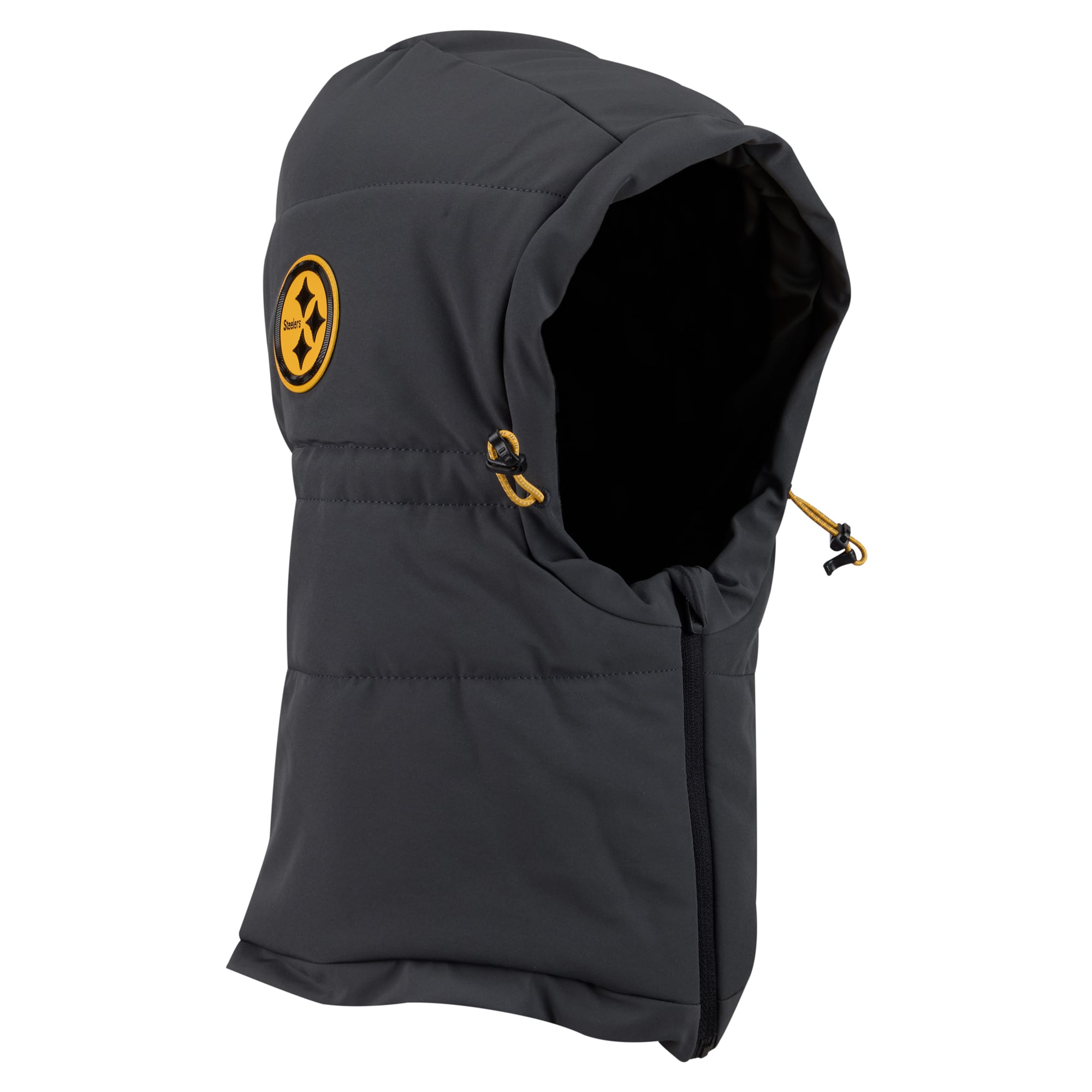 Men's New Era Charcoal Pittsburgh Steelers 2026 Sideline Cold Weather  Adjustable Quilted Hood