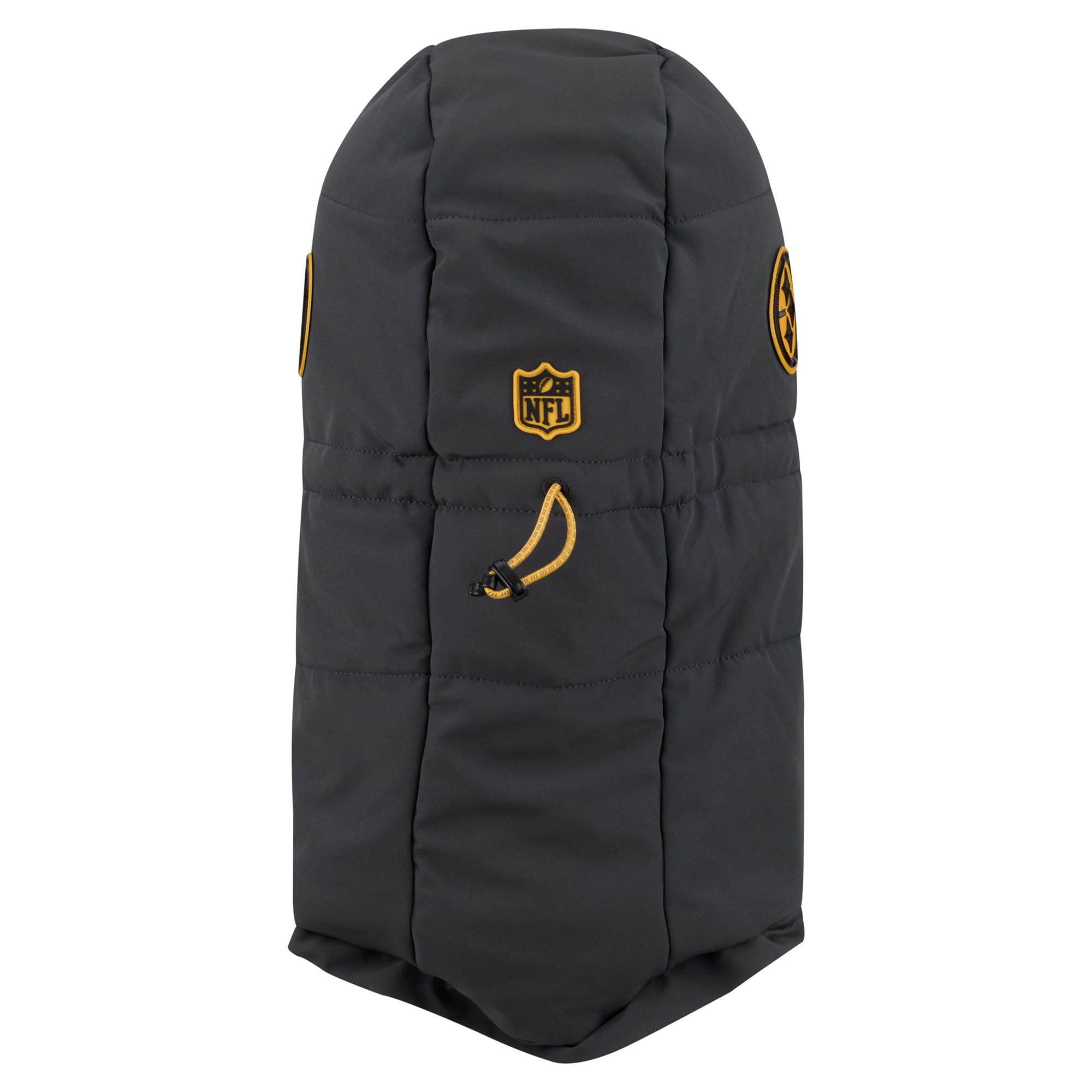 Men's New Era Charcoal Pittsburgh Steelers 2026 Sideline Cold Weather  Adjustable Quilted Hood