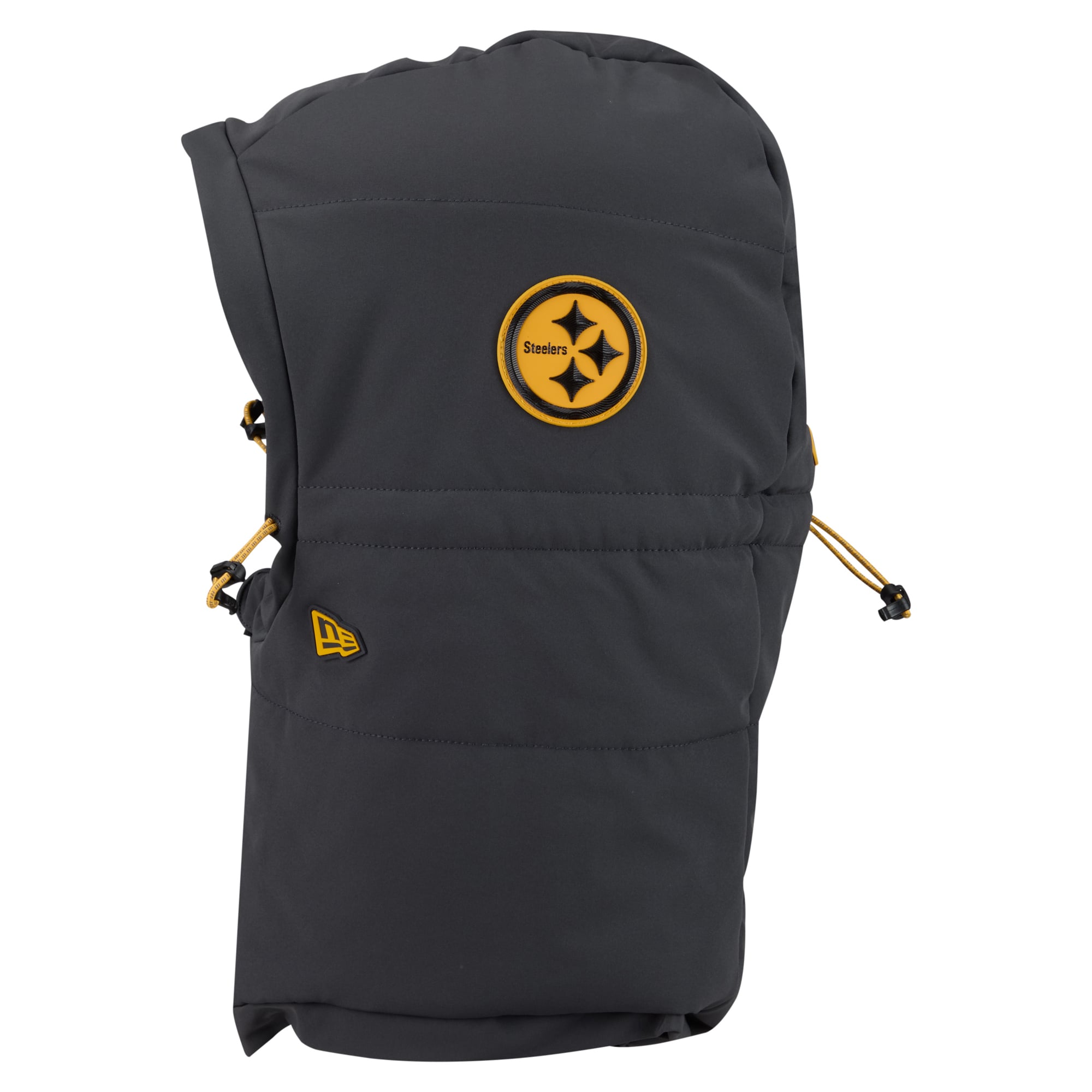 Men's New Era Charcoal Pittsburgh Steelers 2026 Sideline Cold Weather  Adjustable Quilted Hood