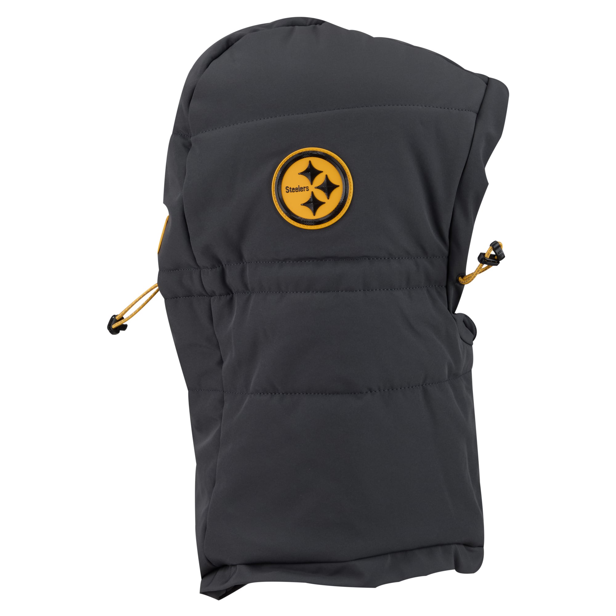 Men's New Era Charcoal Pittsburgh Steelers 2026 Sideline Cold Weather  Adjustable Quilted Hood