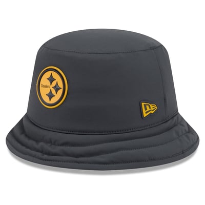 Pittsburgh Steelers New Era 2026 Sideline Cold Weather Bucket Hat - Charcoal