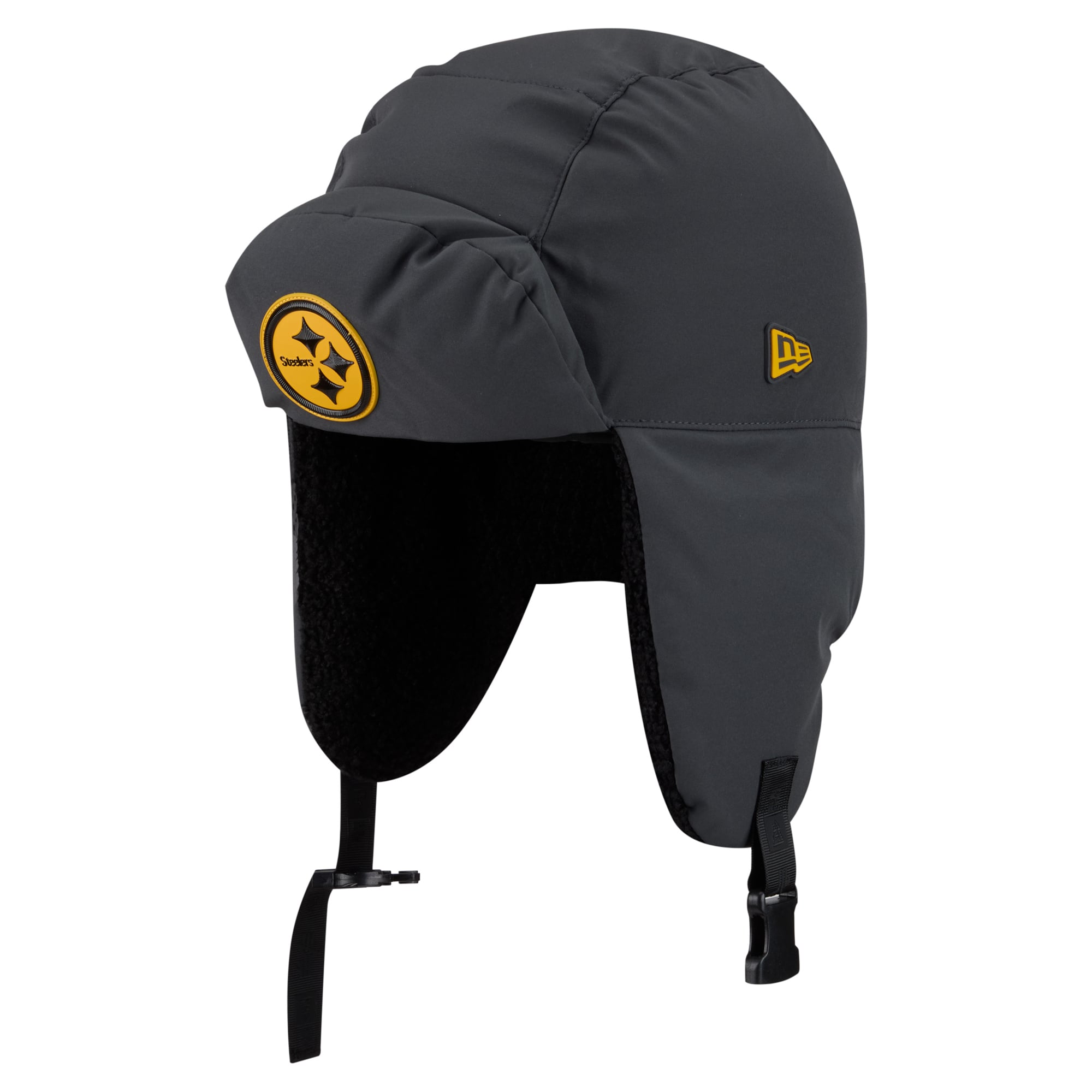 Casquette trappeur New Era anthracite Pittsburgh Steelers 2026 pour homme