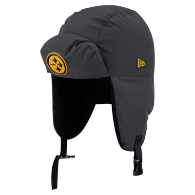 Pittsburgh Steelers New Era 2026 Sideline Cold Weather  Trapper Hat - Charcoal