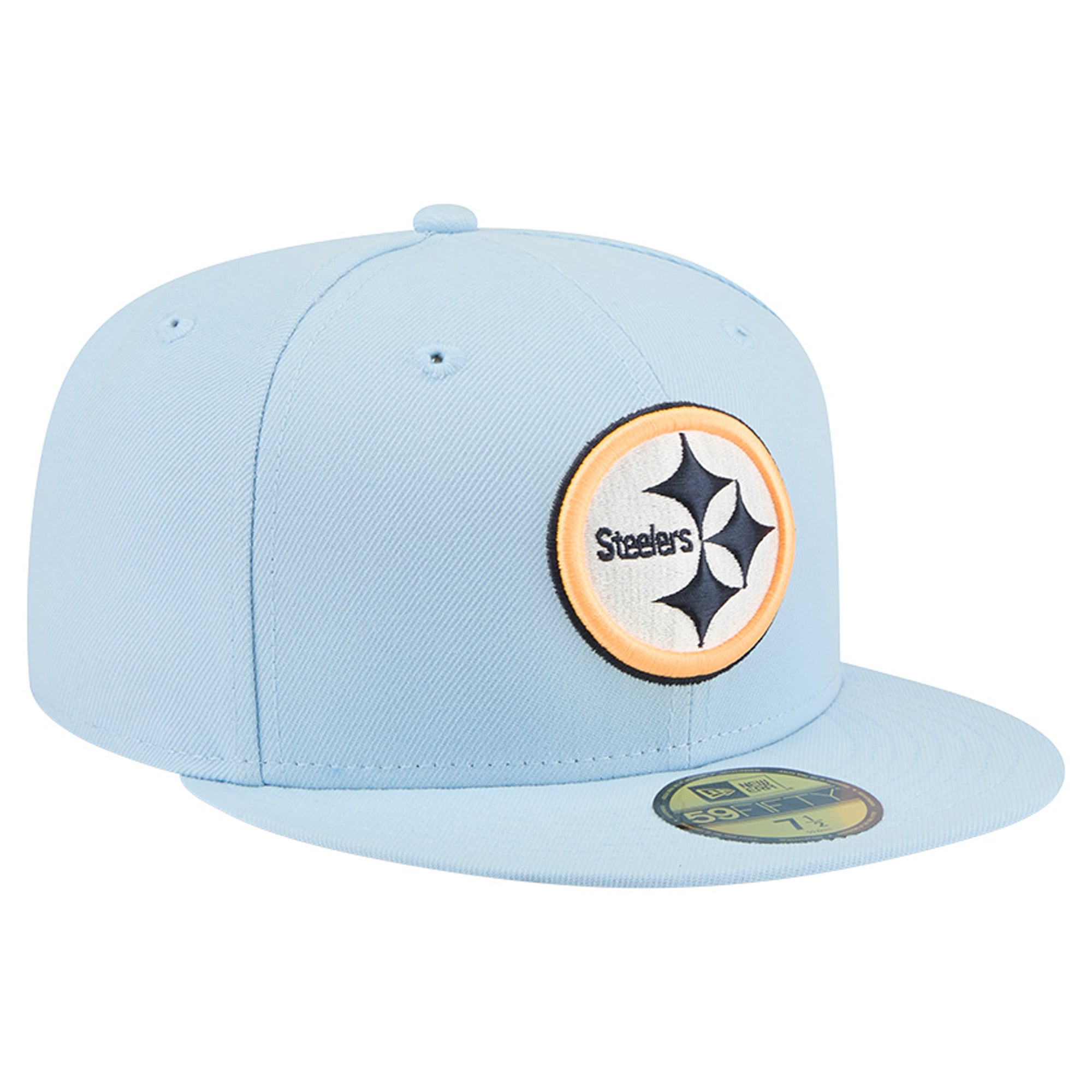 Men's New Era Coastal Blue Pittsburgh Steelers 59FIFTY Fitted Hat