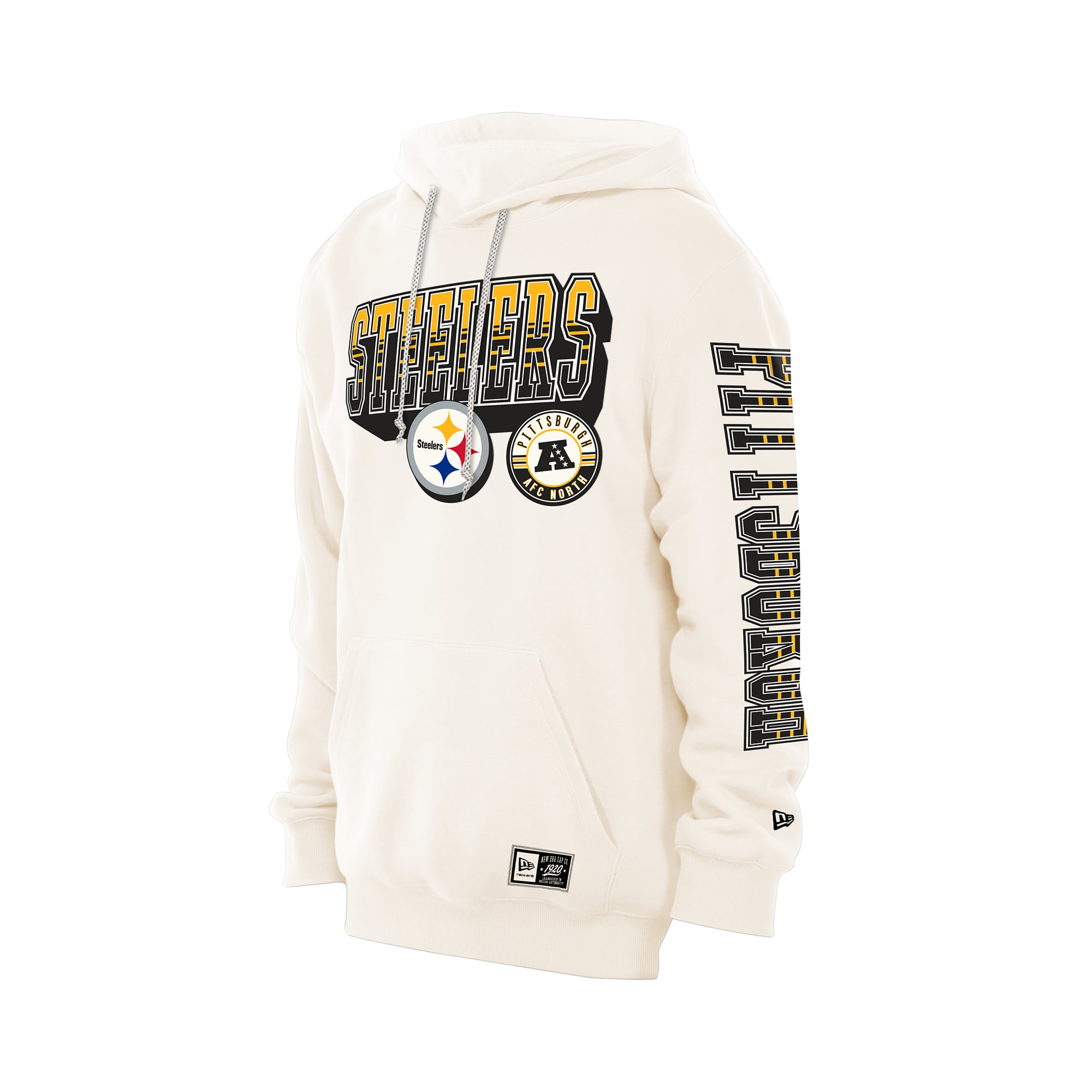 Men's New Era Cream Pittsburgh Steelers Dune Dust Hoodie