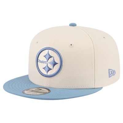 Pittsburgh Steelers New Era Color Pack Two-Tone 9FIFTY Snapback Hat - Cream/Blue