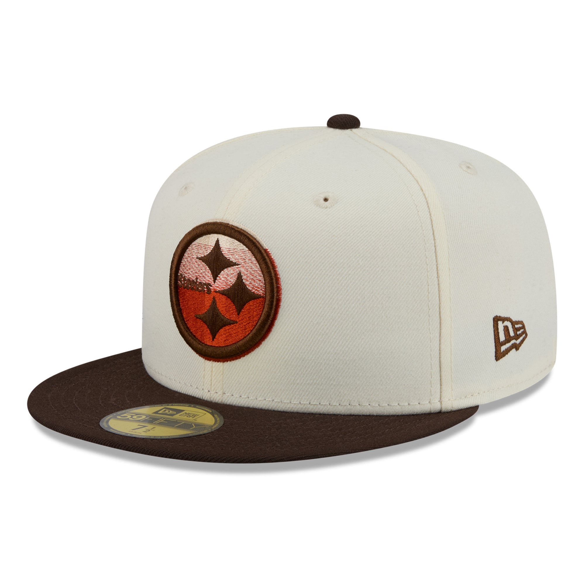 Casquette ajustée New Era 59FIFTY Pittsburgh Steelers crème/marron pour homme