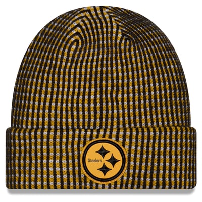 Pittsburgh Steelers New Era 2026 Sideline Cold Weather Cuffed Knit Hat - Gold