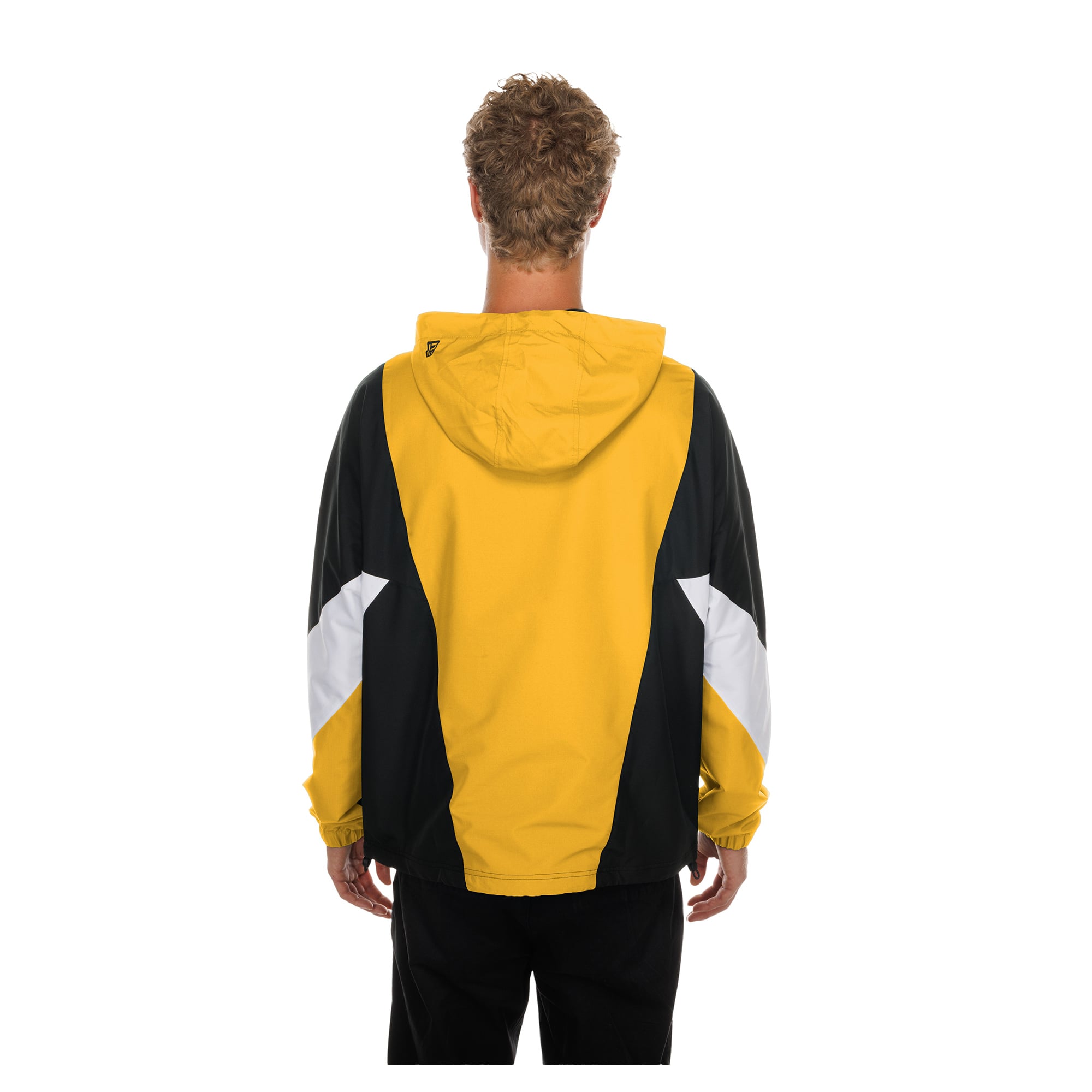 Men's New Era Gold Pittsburgh Steelers Quarter-Zip Windbreaker Jacket