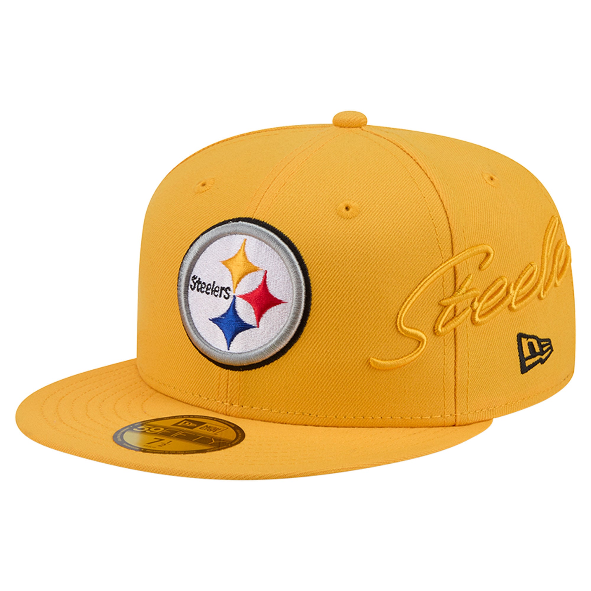 Casquette ajustée New Era 59FIFTY Pittsburgh Steelers dorée pour homme