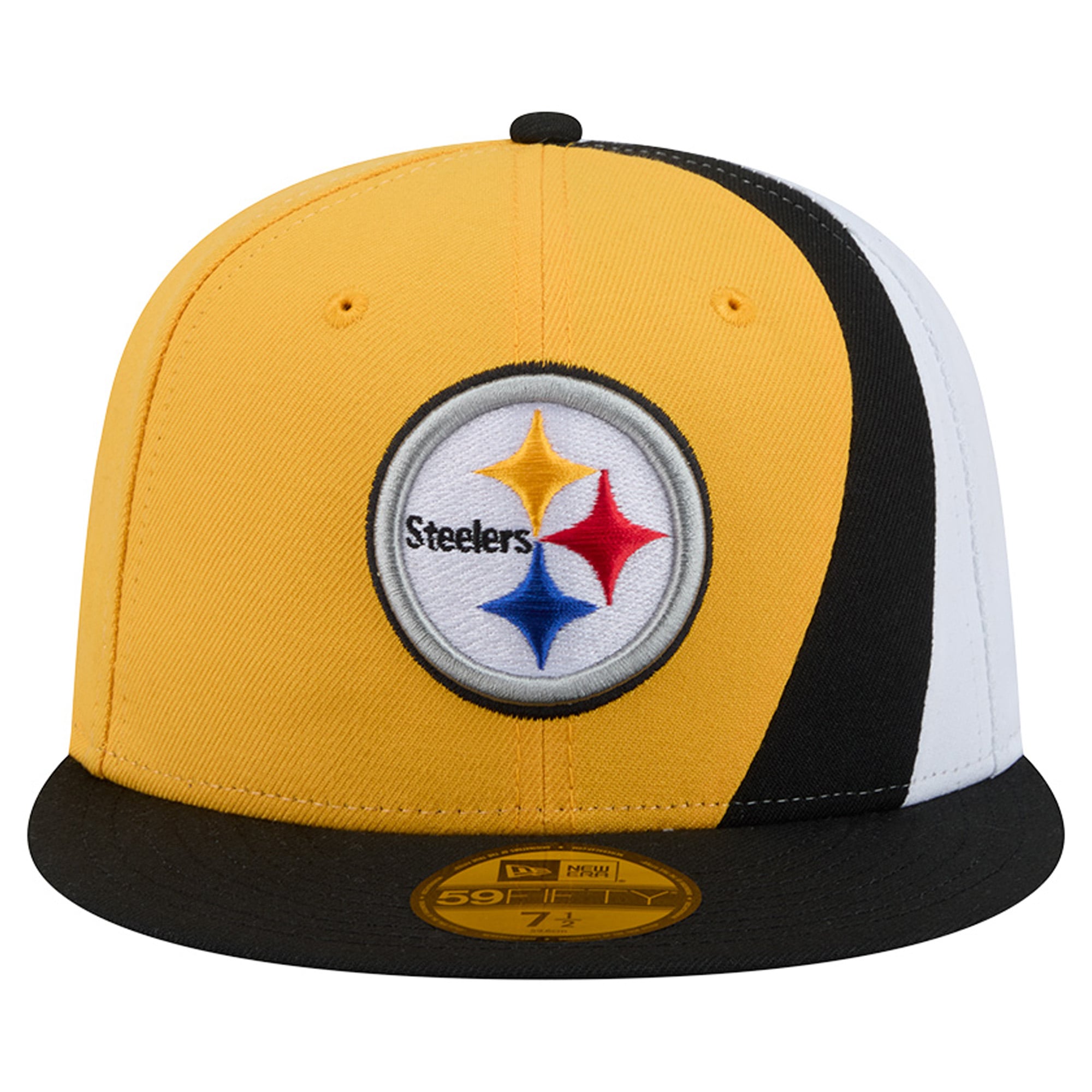 Men's New Era Gold/Black Pittsburgh Steelers Shock 59FIFTY Fitted Hat