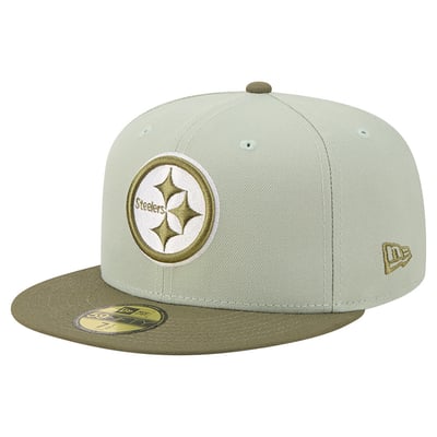 Pittsburgh Steelers New Era Color Pack 59FIFTY Fitted Hat - Light Green/Olive