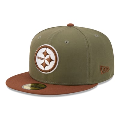 Pittsburgh Steelers New Era Color Pack 59FIFTY Fitted Hat - Olive/Brown
