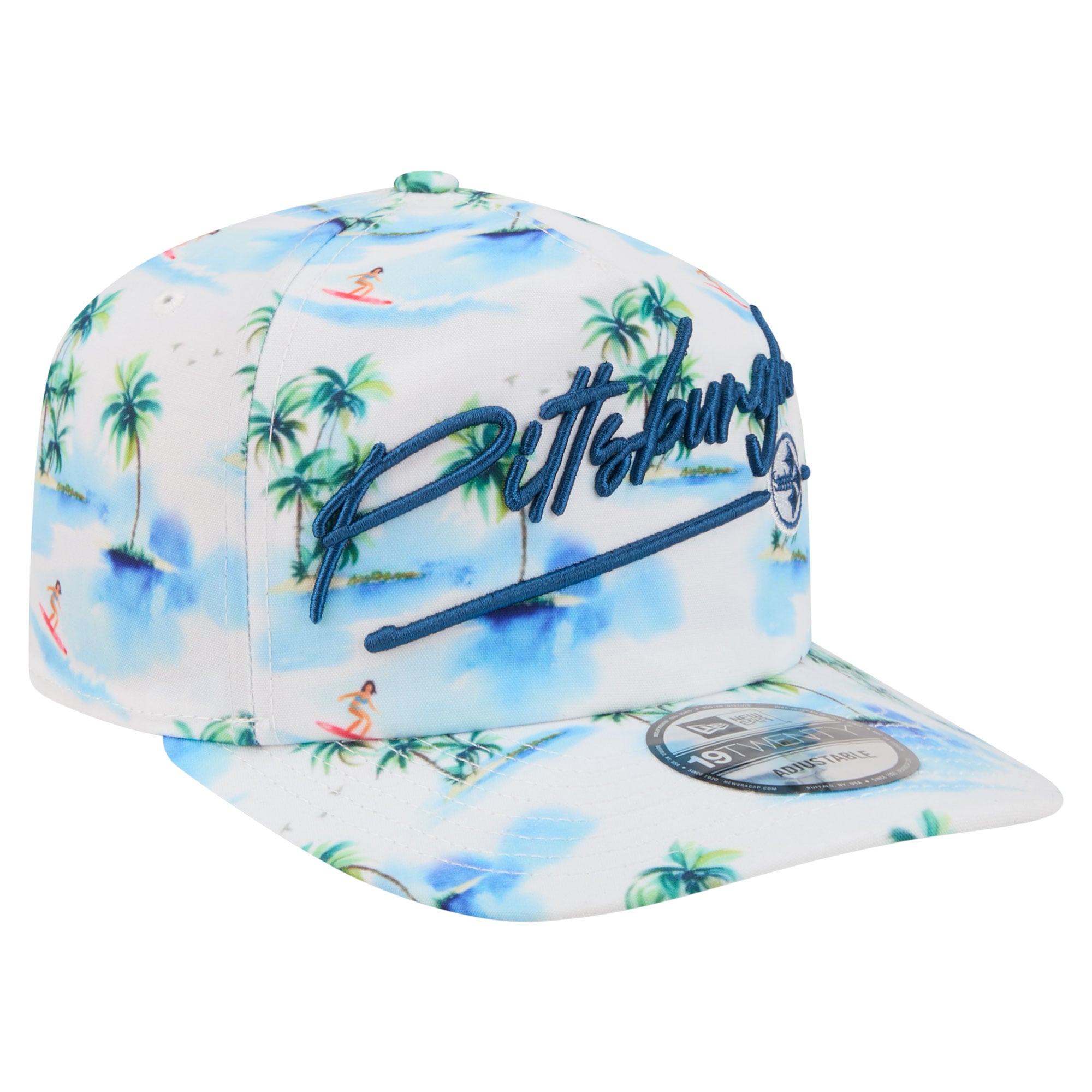 Casquette ajustable New Era blanche Pittsburgh Steelers Aloha 19TWENTY pour homme