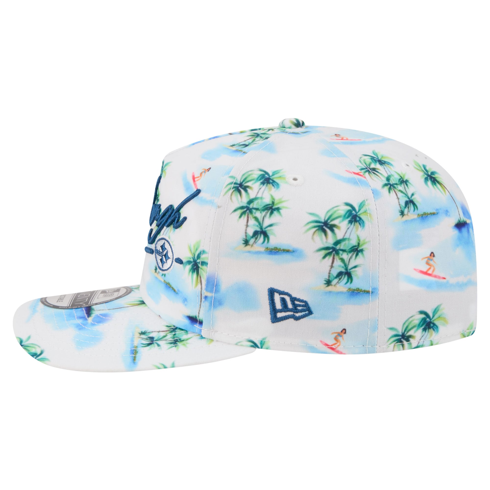 Casquette ajustable New Era blanche Pittsburgh Steelers Aloha 19TWENTY pour homme