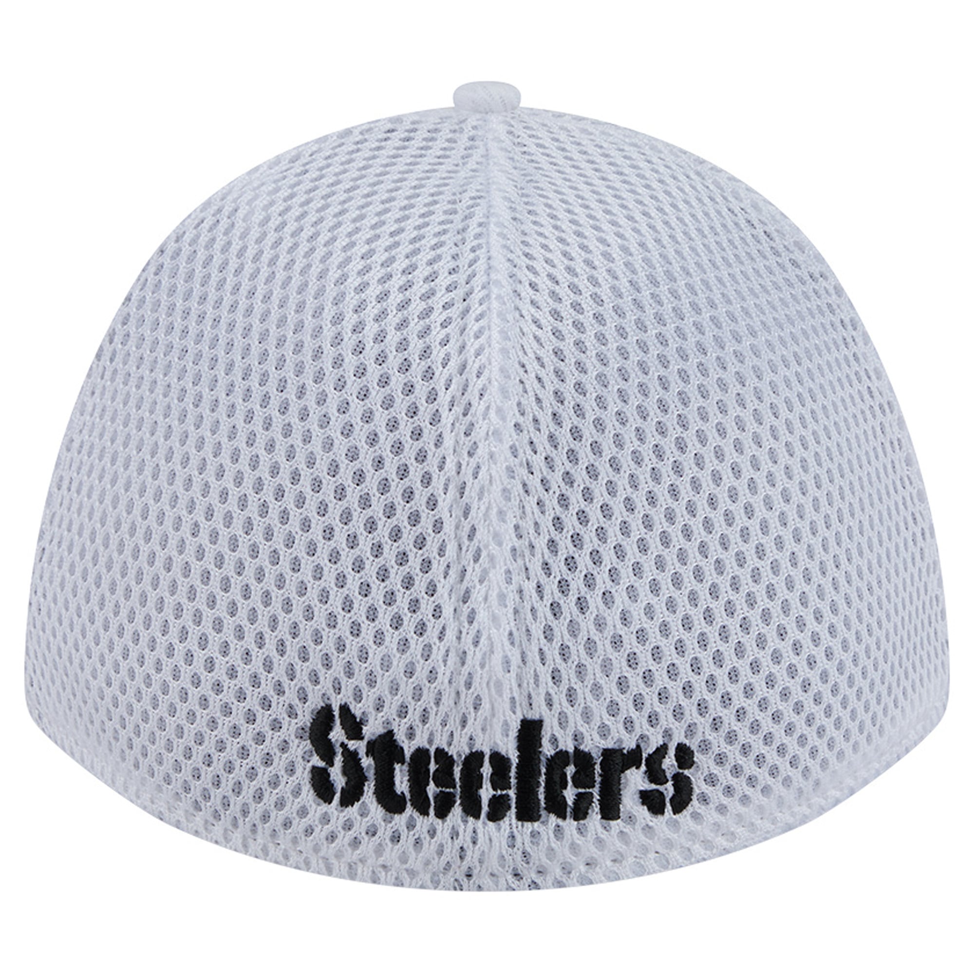 Casquette New Era blanche et noire Pittsburgh Steelers Dash 39THIRTY M-Crown Flex pour homme