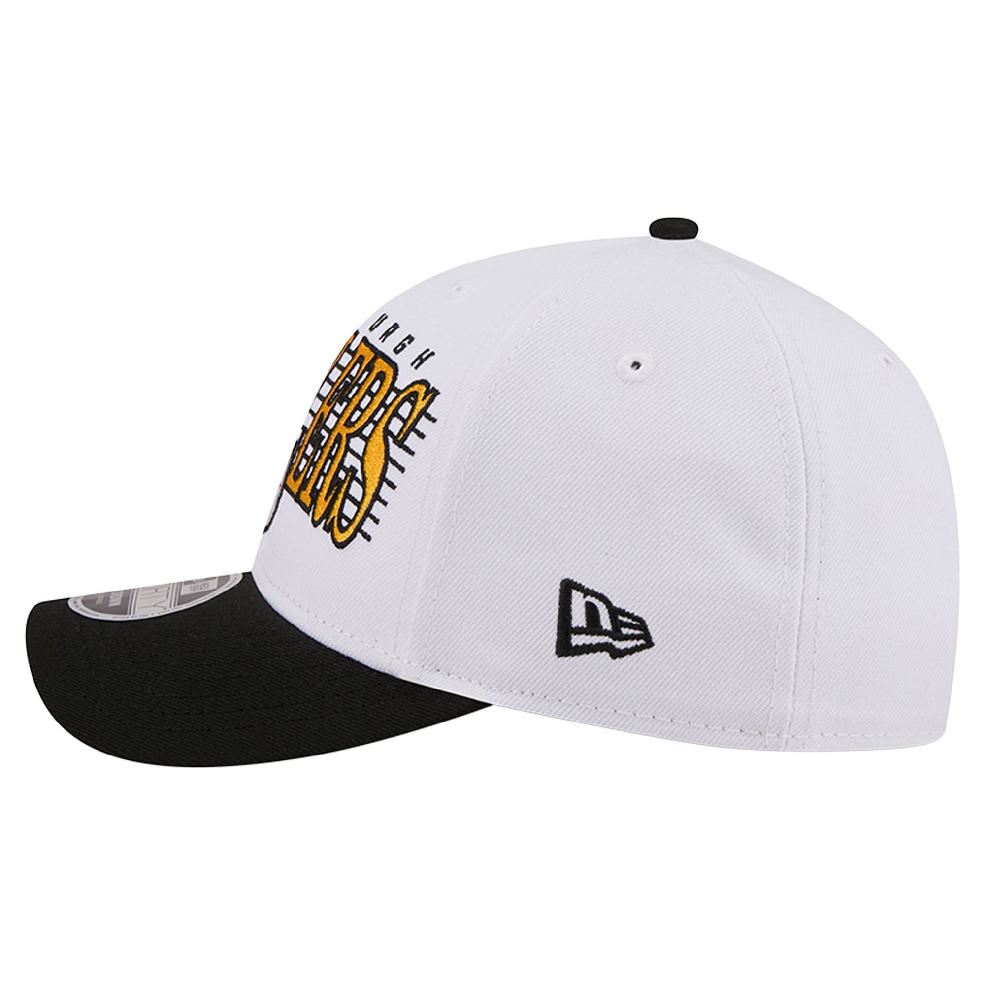 Casquette ajustable New Era blanche et noire Pittsburgh Steelers Loyal 9FORTY M-Crown pour homme