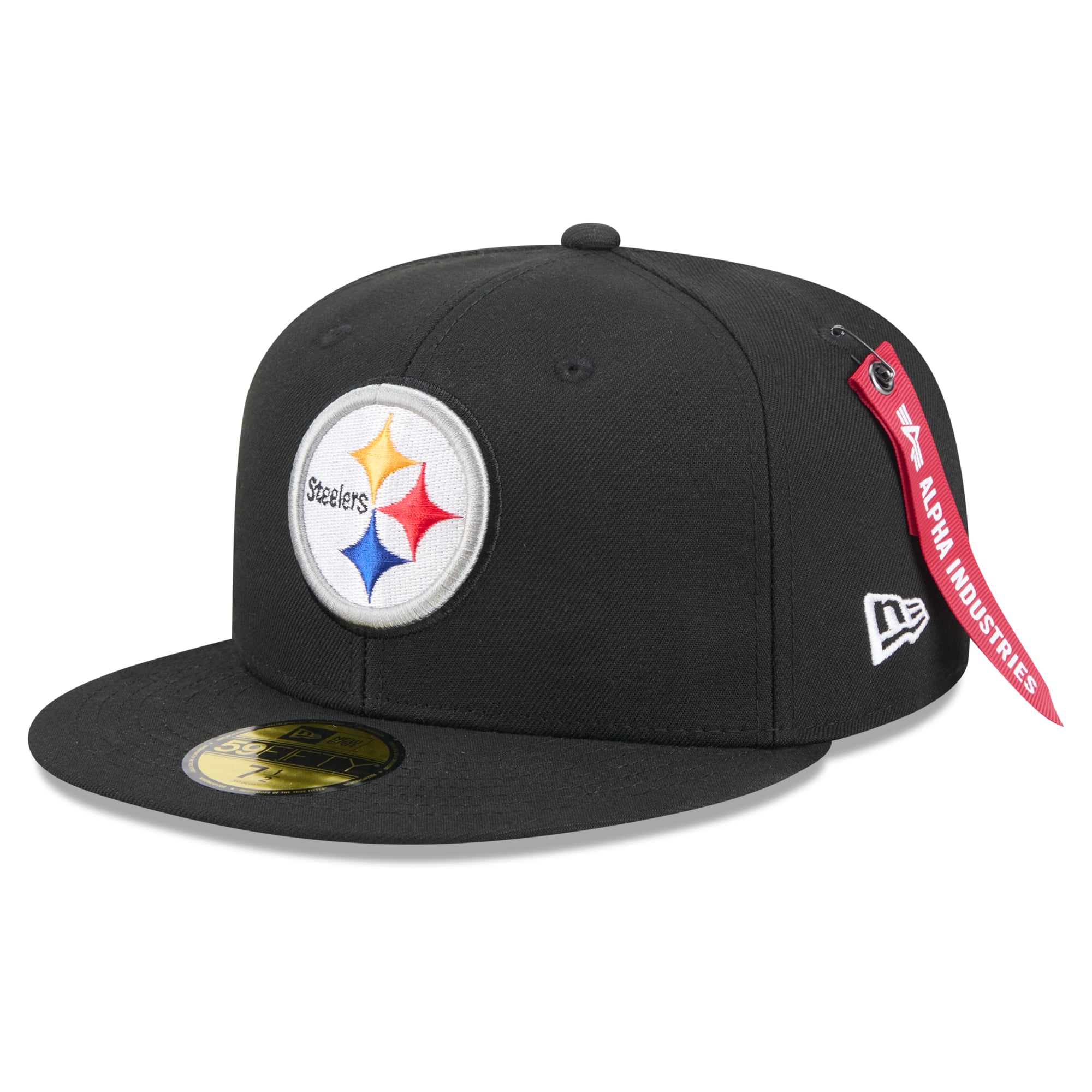 Casquette ajustée New Era x Alpha Industries Pittsburgh Steelers 59FIFTY noire pour homme
