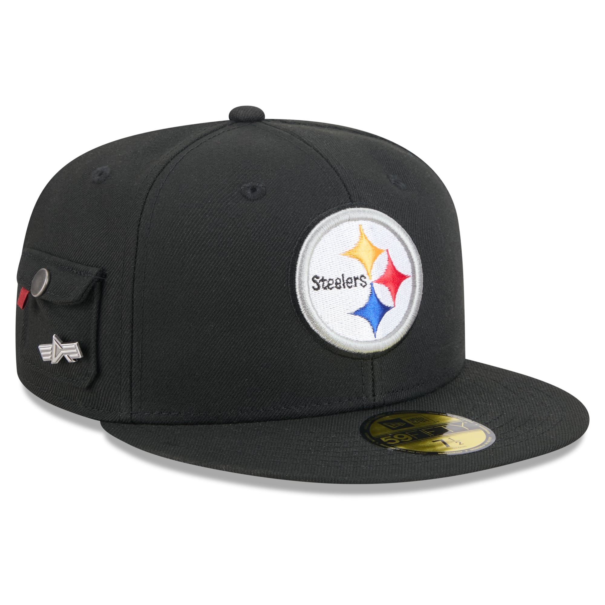 Casquette ajustée New Era x Alpha Industries Pittsburgh Steelers 59FIFTY noire pour homme