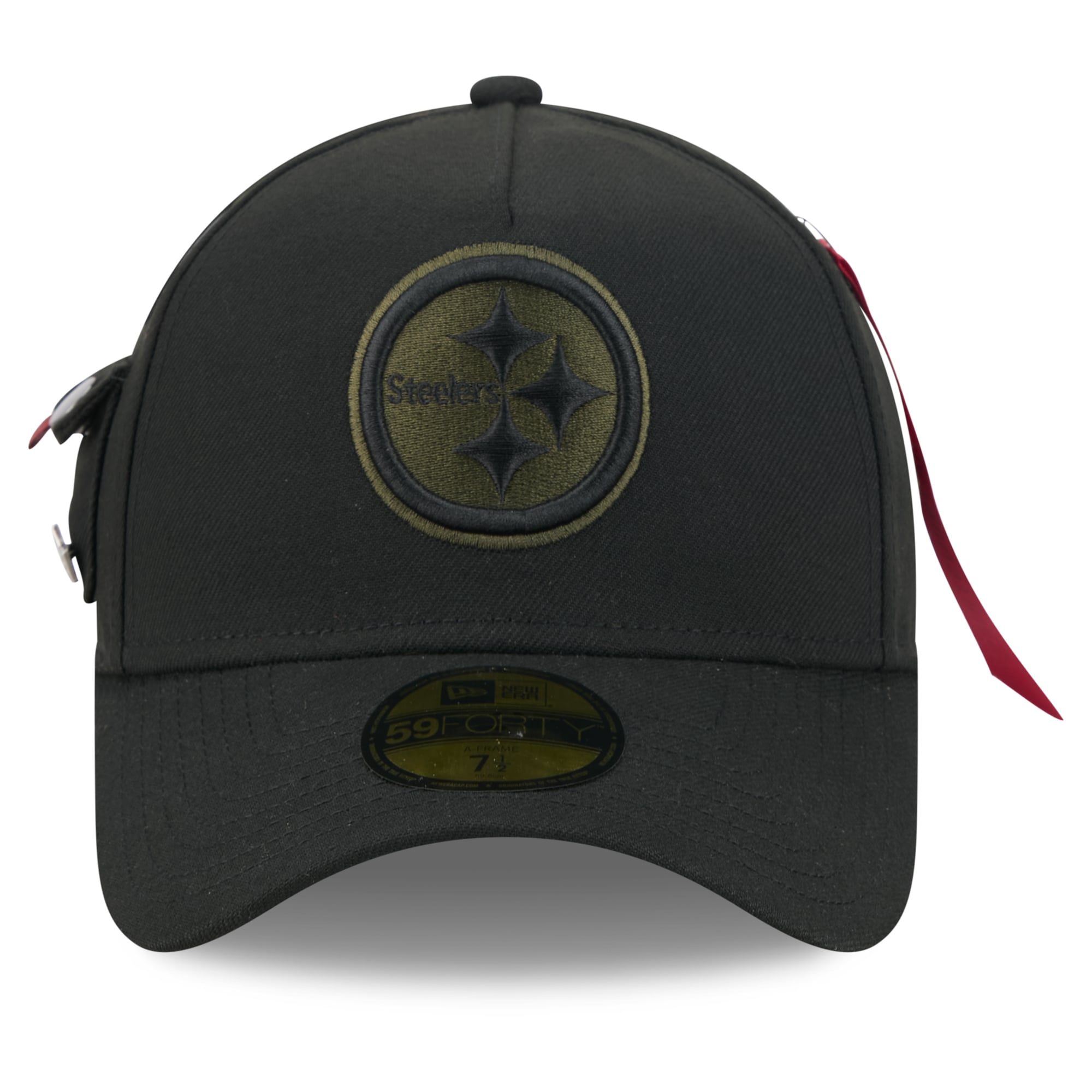 Casquette ajustée New Era x Alpha Industries noire Pittsburgh Steelers 59FORTY pour homme