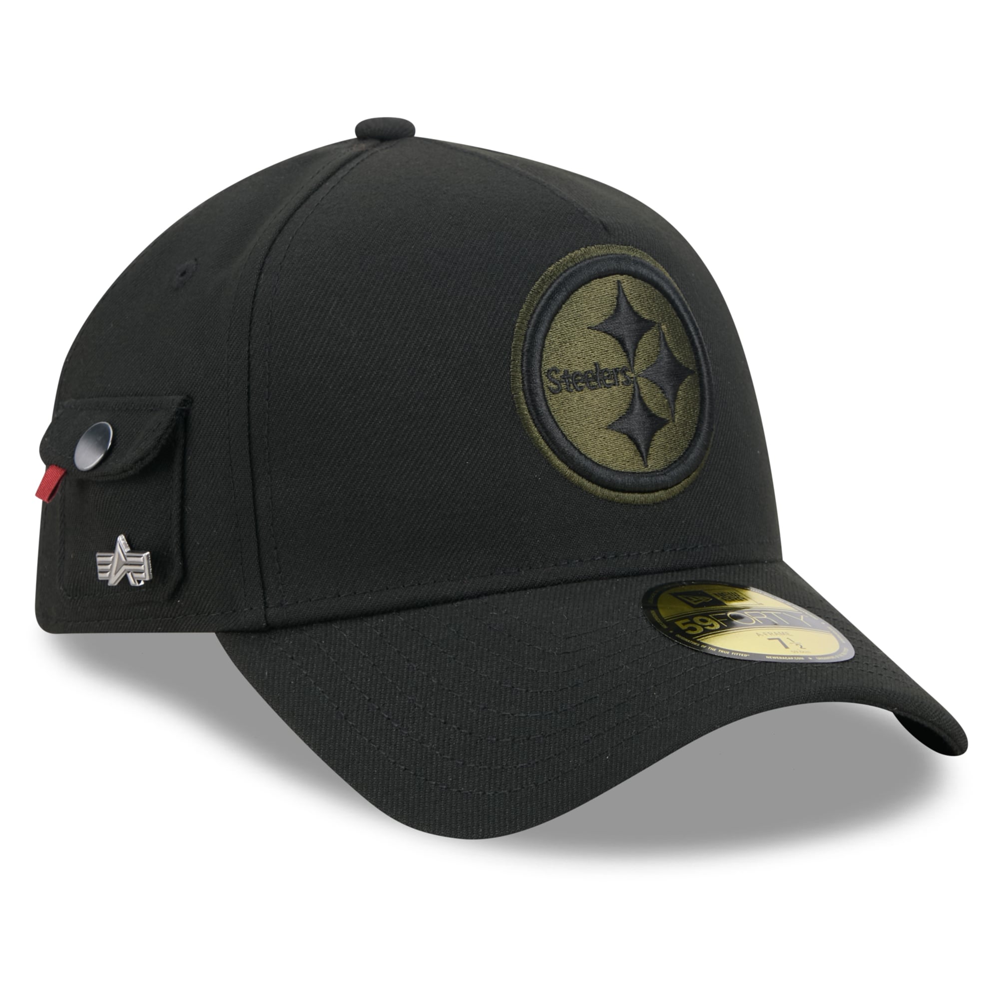 Casquette ajustée New Era x Alpha Industries noire Pittsburgh Steelers 59FORTY pour homme