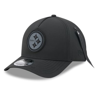 Pittsburgh Steelers New Era x Alpha Industries A-Frame 9FORTY Adjustable Hat - Black