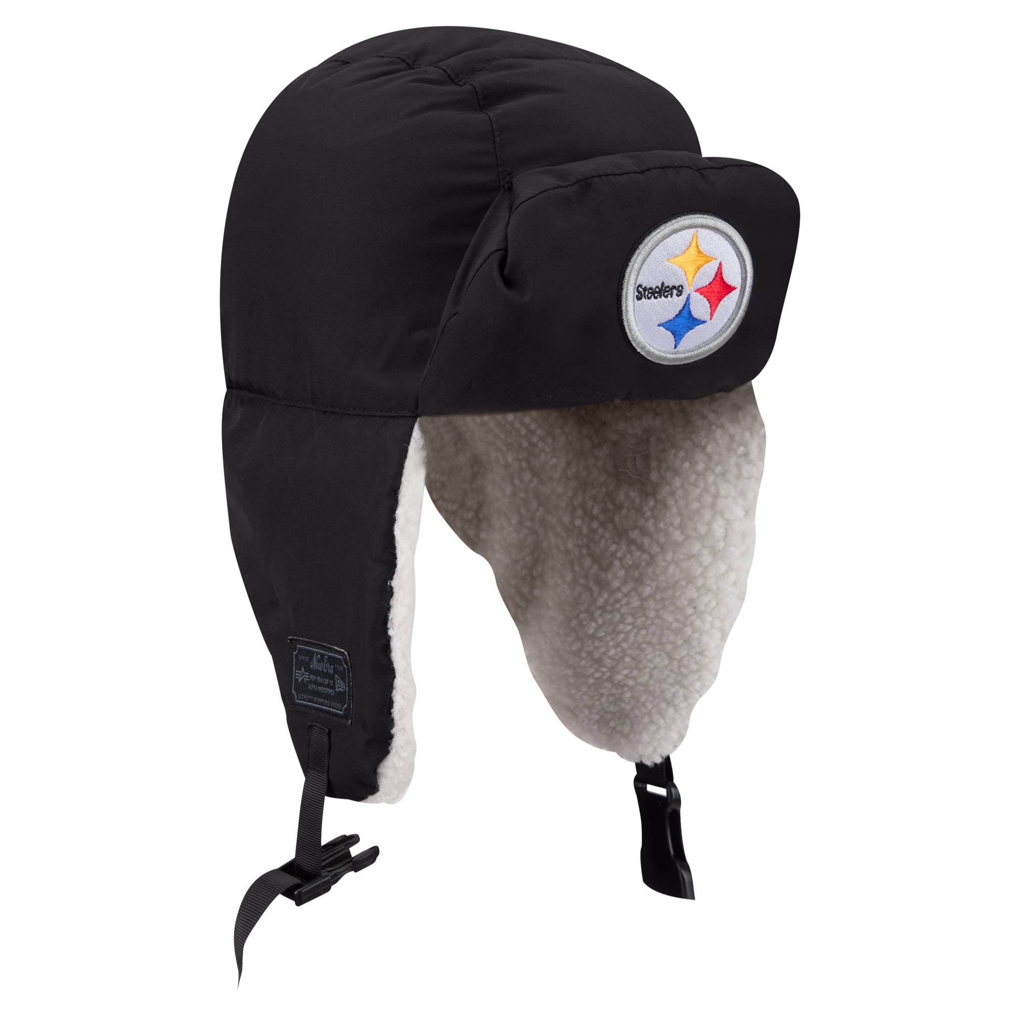Bonnet matelassé noir Pittsburgh Steelers New Era x Alpha Industries pour homme
