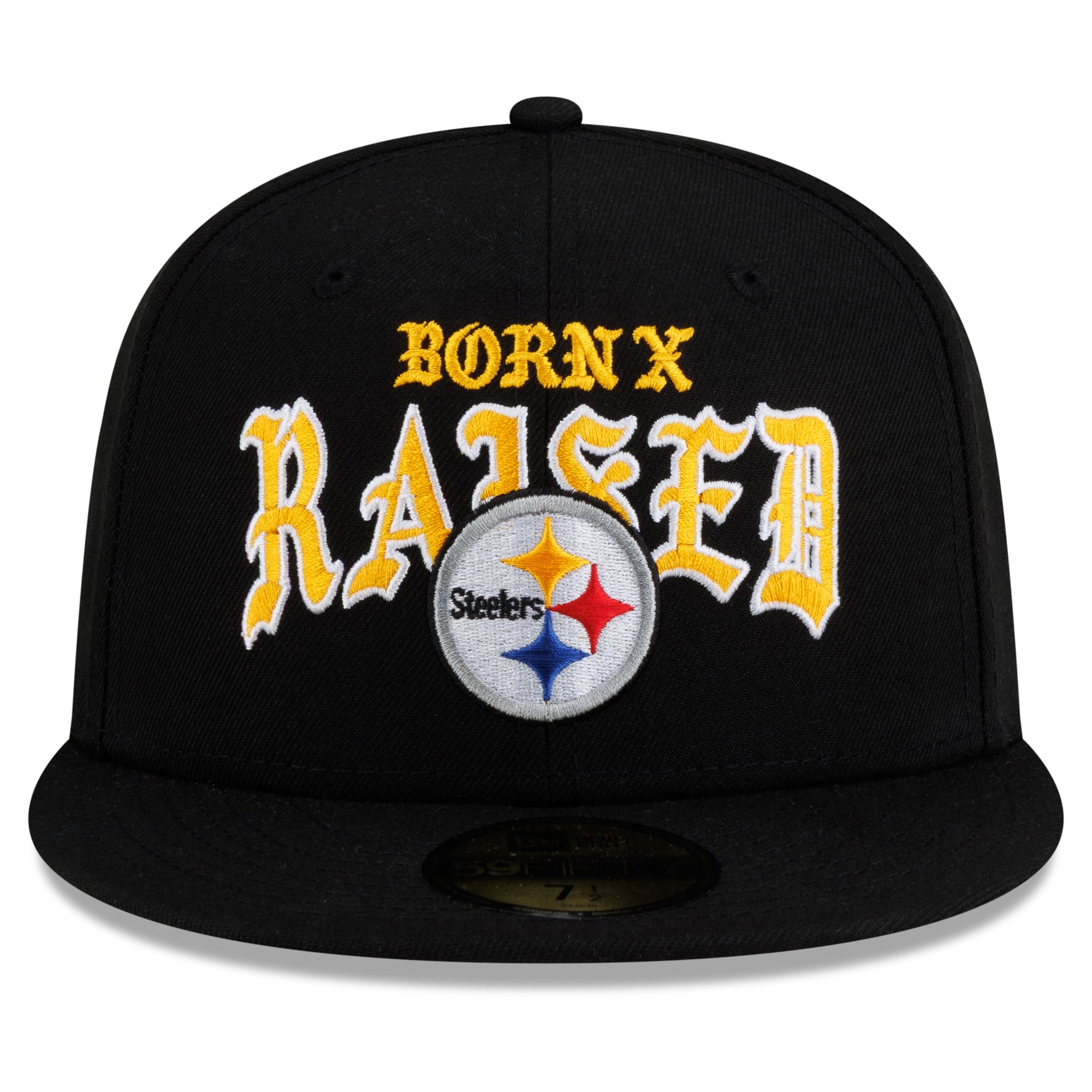 Casquette ajustée New Era x Born Raised noire Pittsburgh Steelers 59FIFTY pour homme