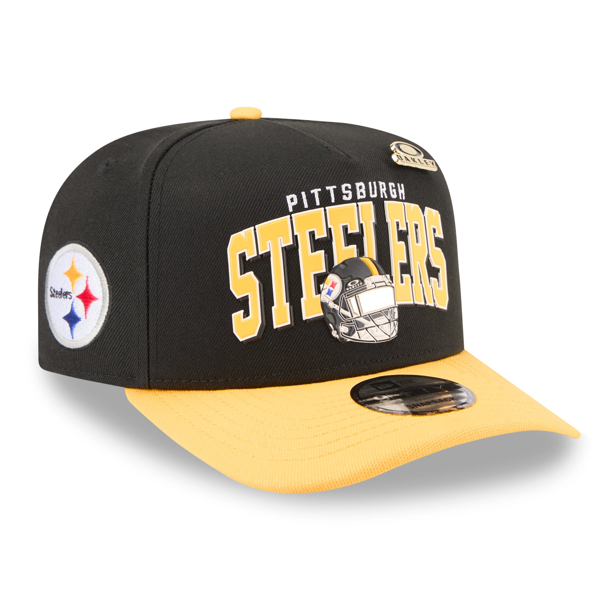 Casquette snapback New Era x Oakley noire Pittsburgh Steelers 9FIFTY pour homme