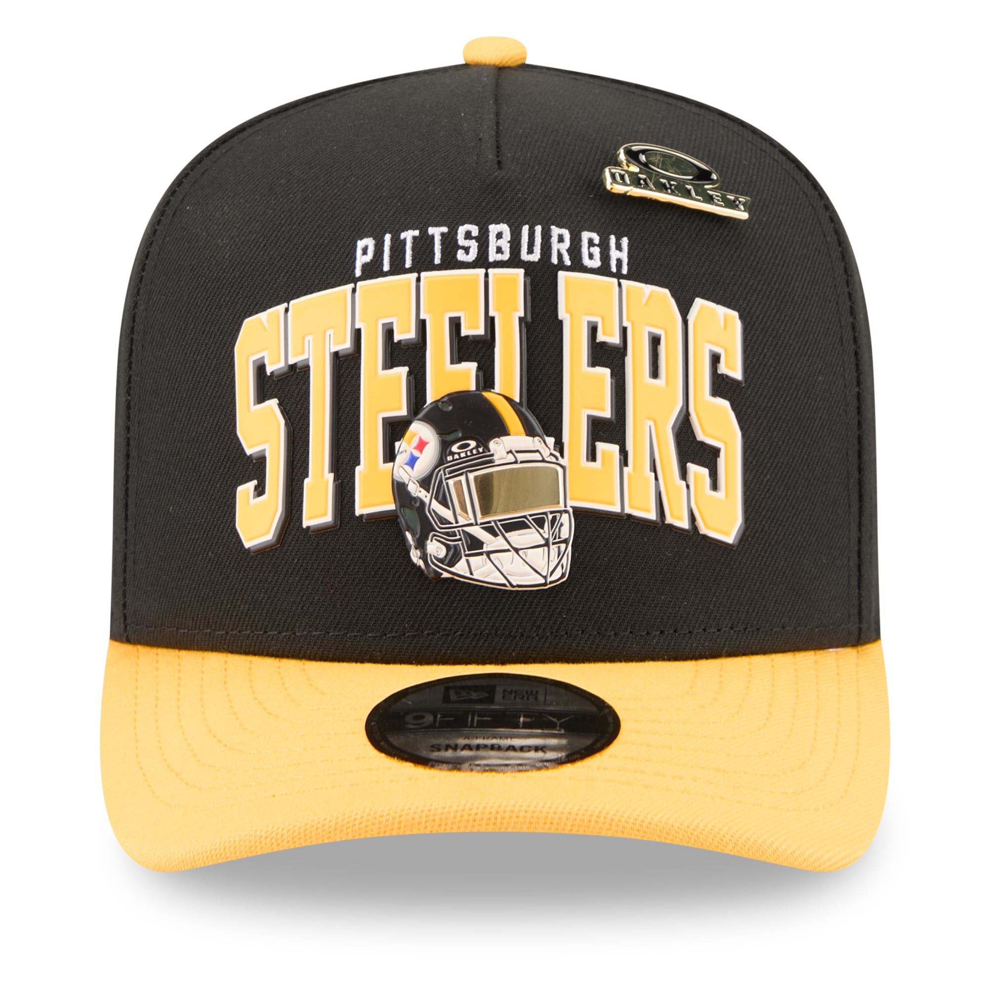 Casquette snapback New Era x Oakley noire Pittsburgh Steelers 9FIFTY pour homme