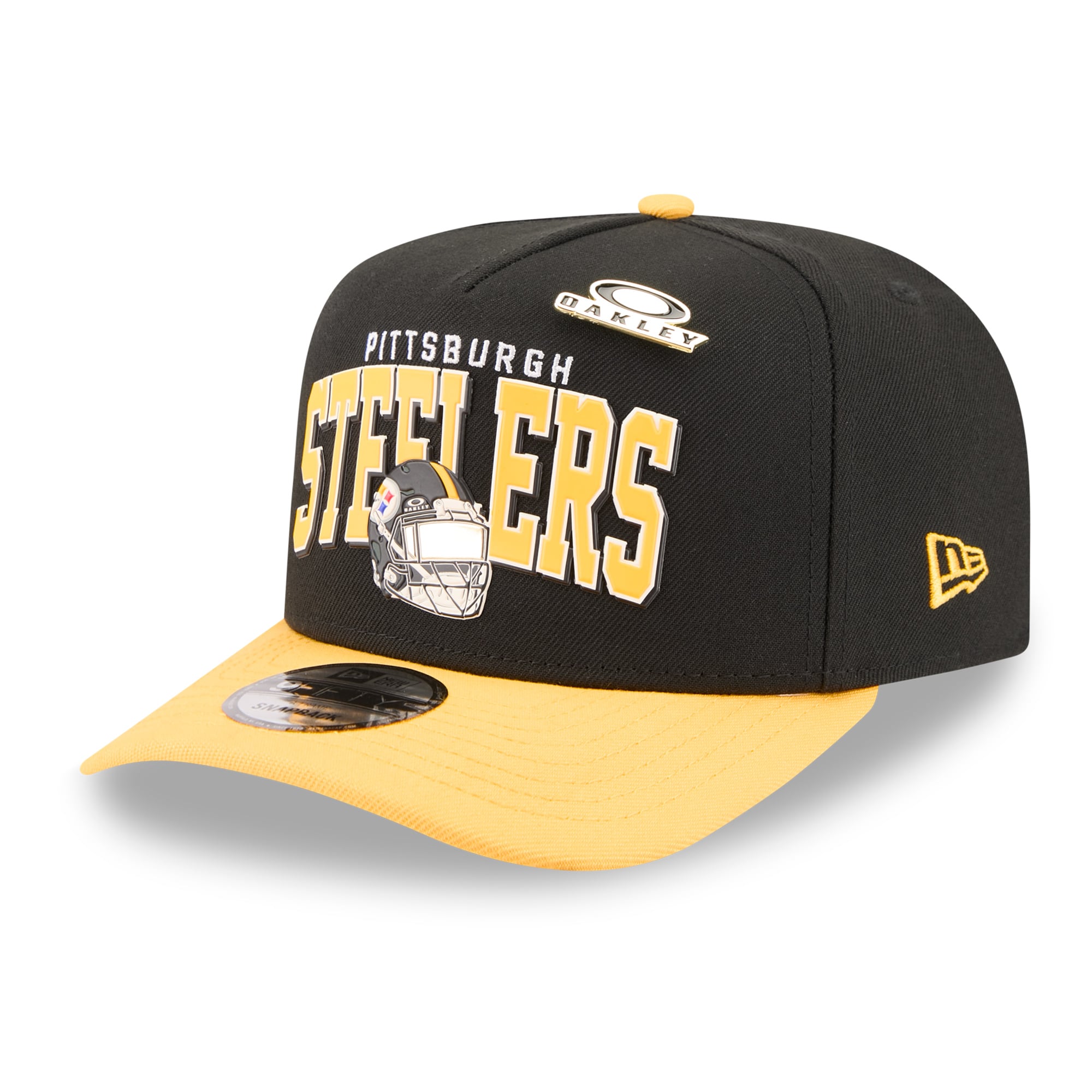 Casquette snapback New Era x Oakley noire Pittsburgh Steelers 9FIFTY pour homme