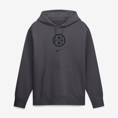  Pittsburgh Steelers Nike Washed Club Fleece Pullover Sweatshirt - Anthracite