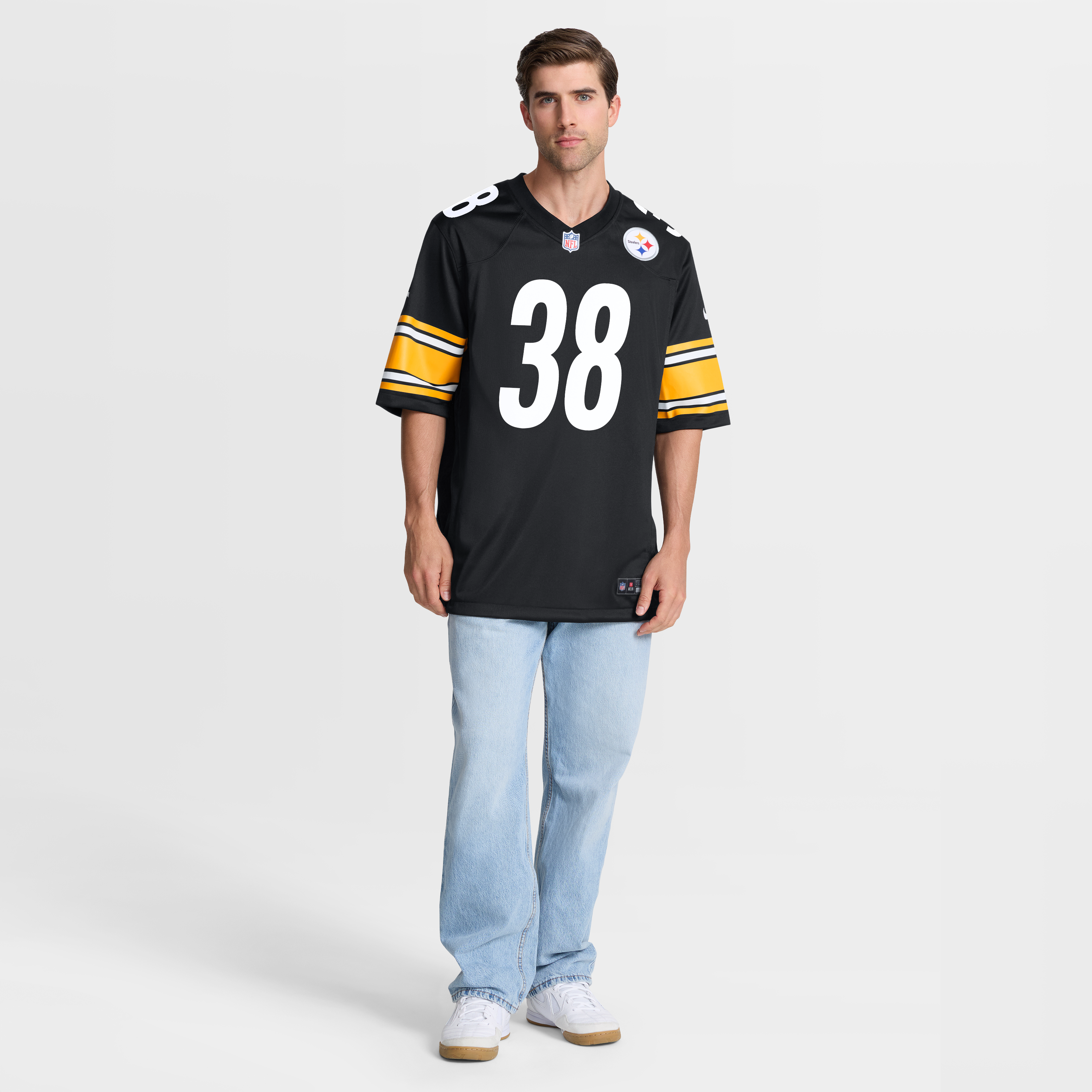 Maillot de match Nike Bishop Fitzgerald noir pour homme, Pittsburgh Steelers