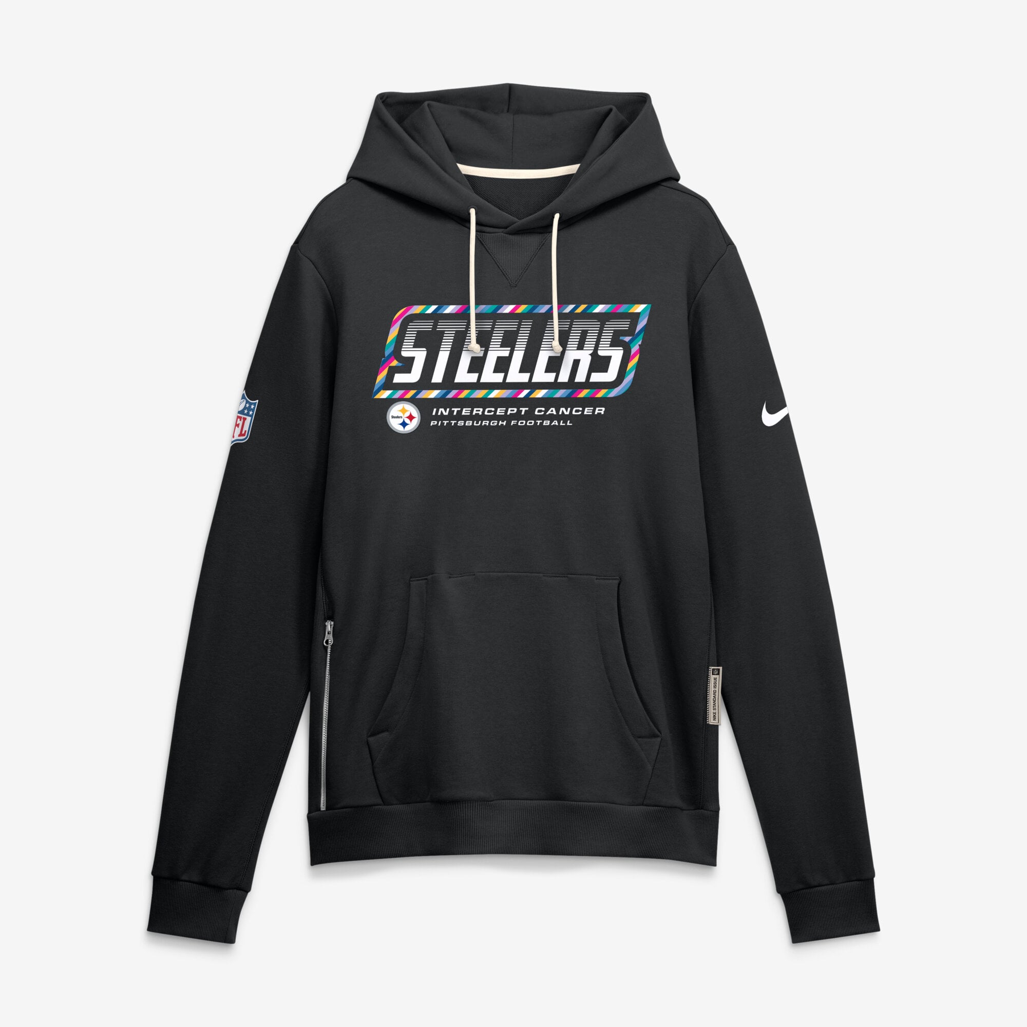 Men's Nike Black Pittsburgh Steelers 2026 NFL Crucial Catch Sideline Standard Issue Dri-FIT Pullover Hoodie